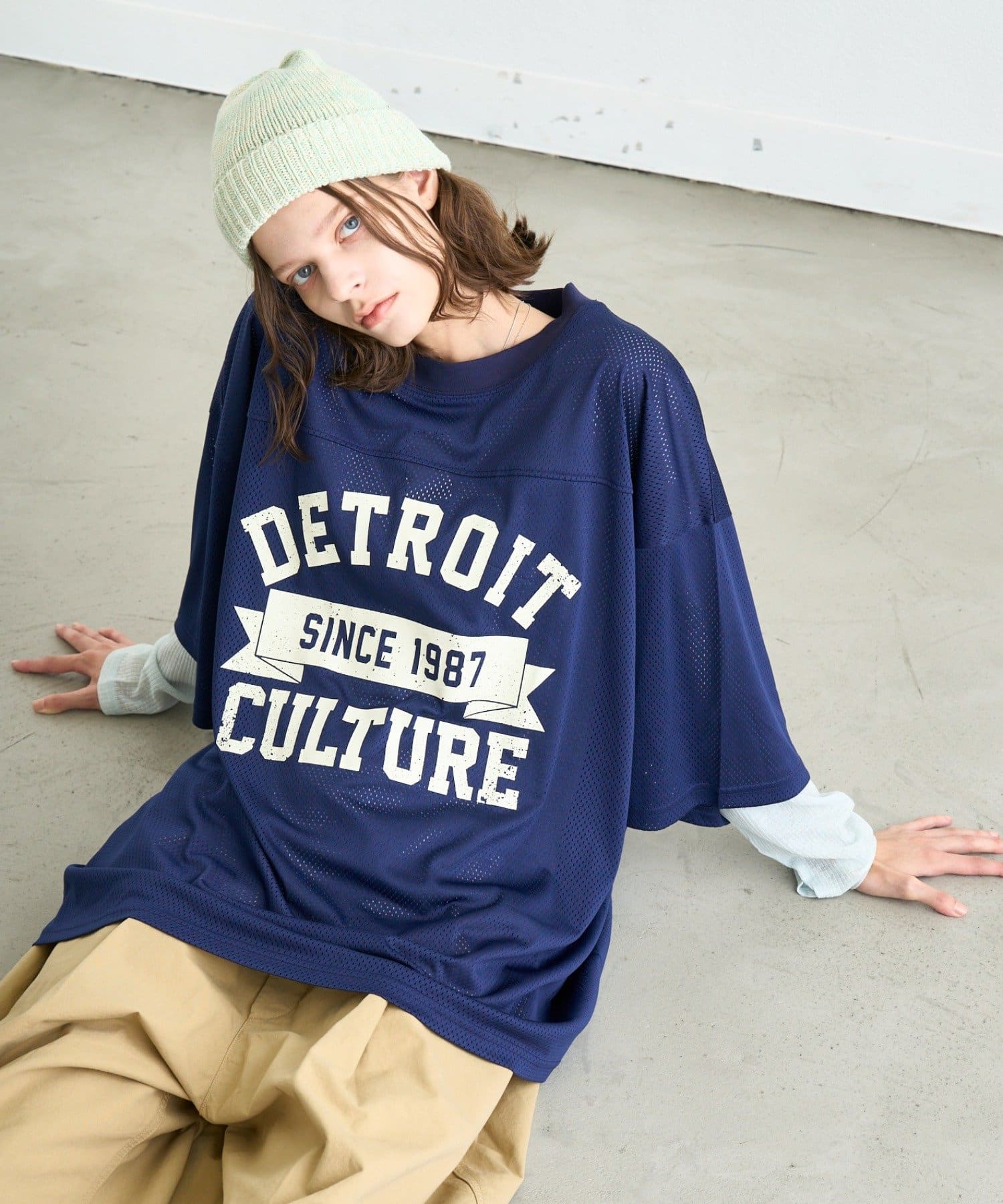 CIAOPANIC TYPY(チャオパニックティピー) オーバーサイズメッシュロゴTEE