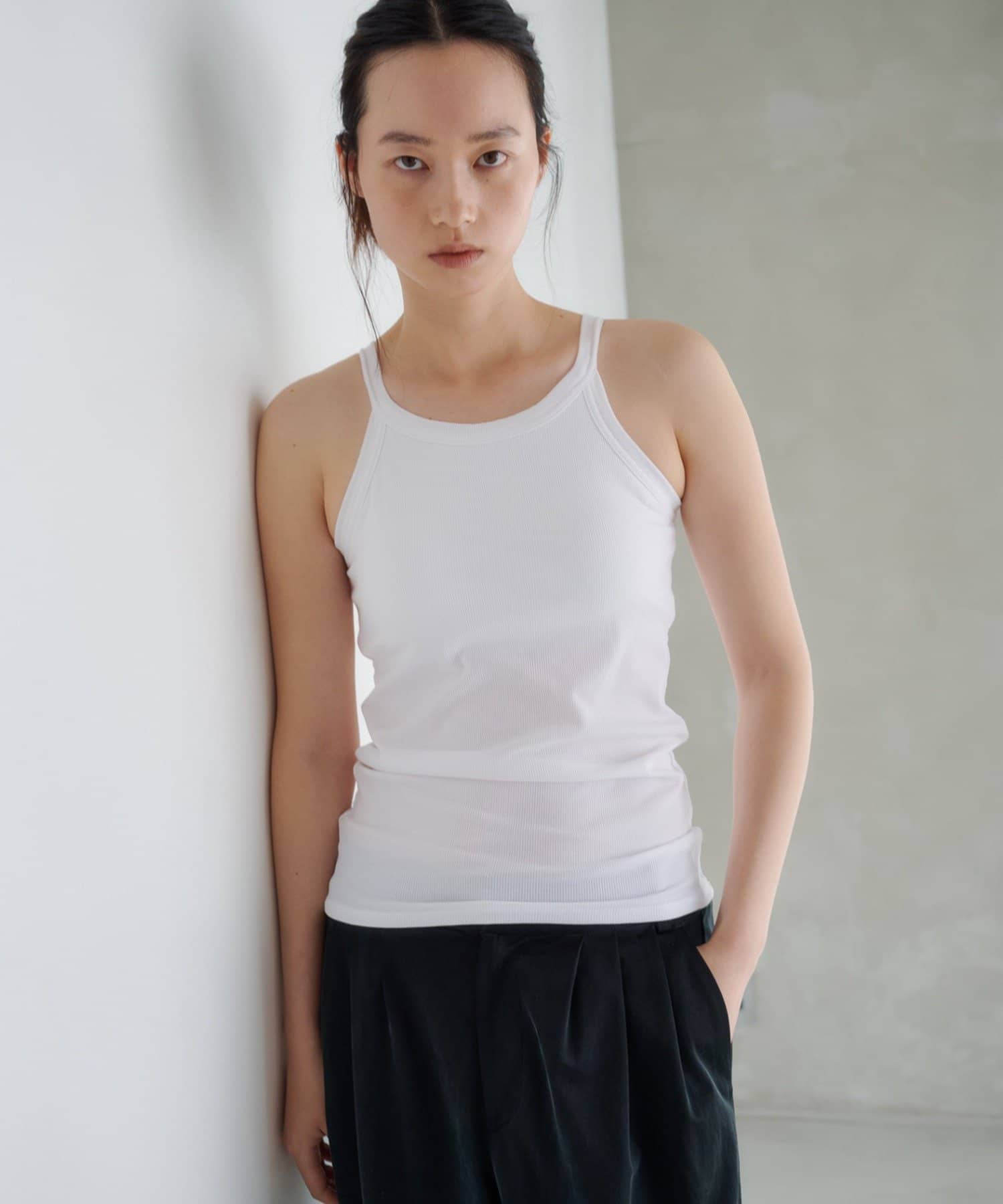 SHENERY(シーナリー) カップ付アメスリリブタンクトップ
