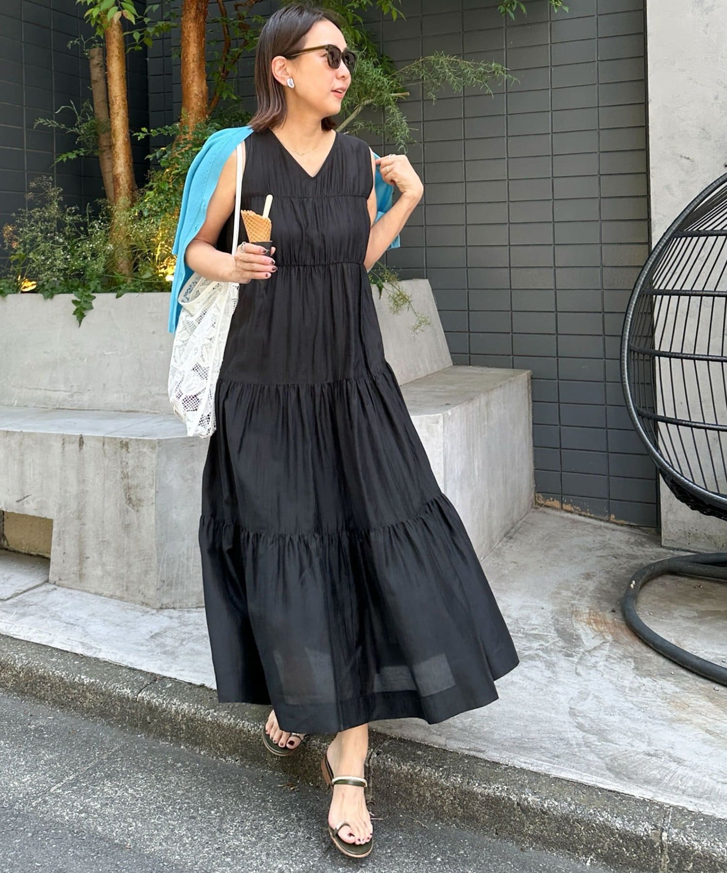 NOLLEY'S(ノーリーズ) 【一部WEB限定カラー】ウォッシャブルシアーローンティアード2WAYワンピース