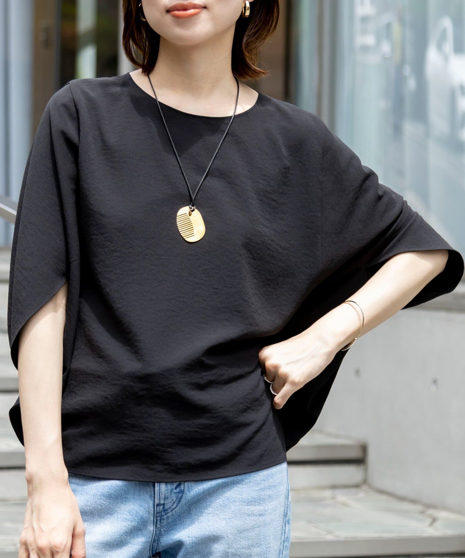 NOLLEY'S(ノーリーズ) 【WEB限定】ウォッシャブルジョーゼットコクーンブラウス