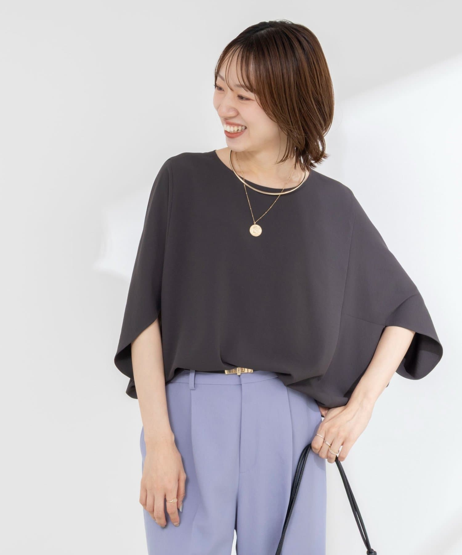 NOLLEY'S(ノーリーズ) 【WEB限定】ウォッシャブルジョーゼットコクーンブラウス