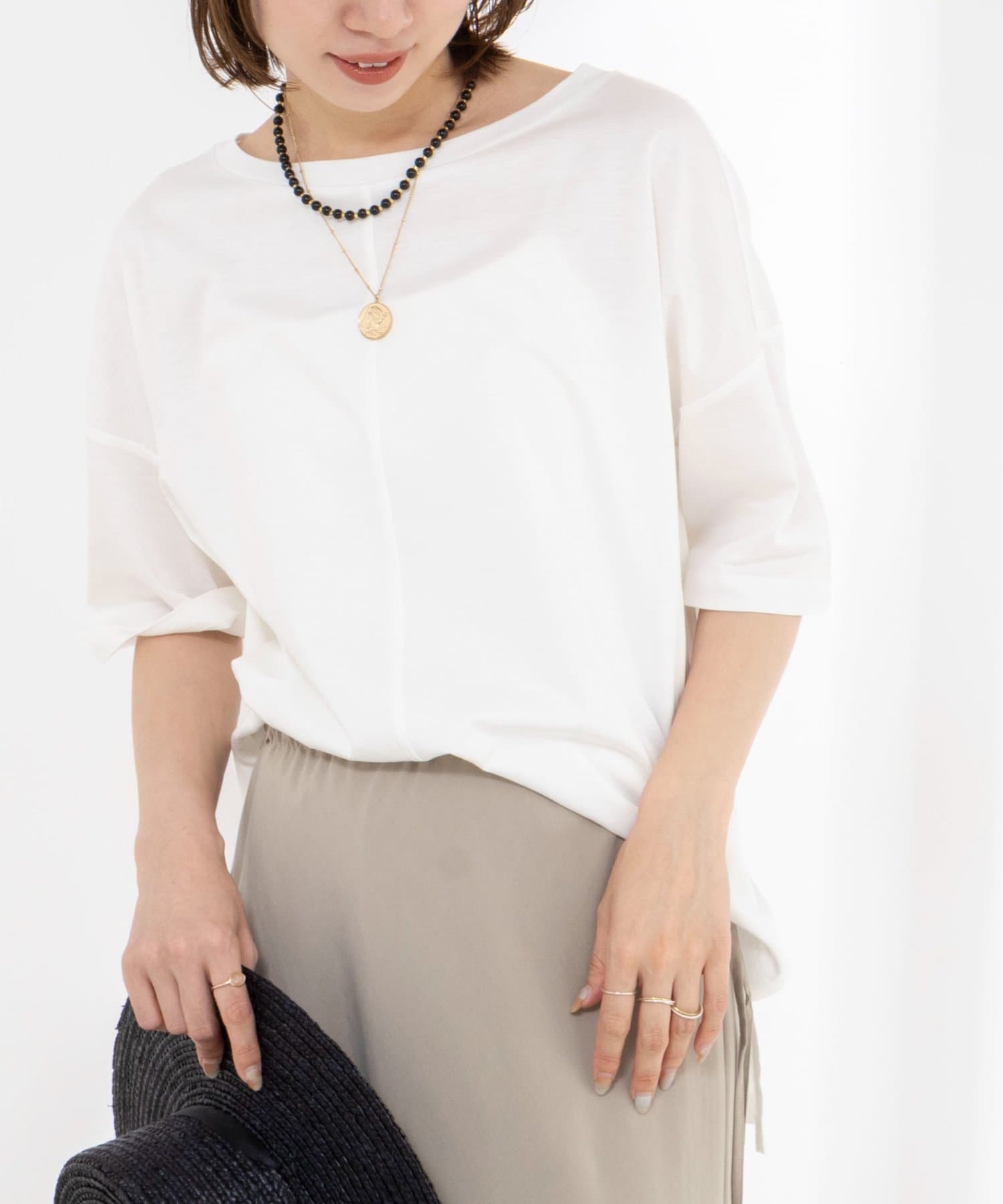 NOLLEY'S(ノーリーズ) 【WEB限定】ウォッシャブルリヨセル綿オトナT