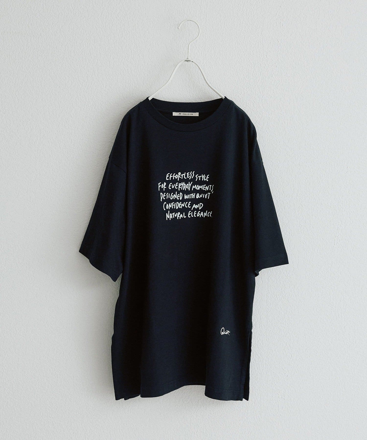 PUAL CE CIN(ピュアルセシン) 【＠kokiminitaコラボ】ロゴプリント×ロゴ刺繍Tシャツ