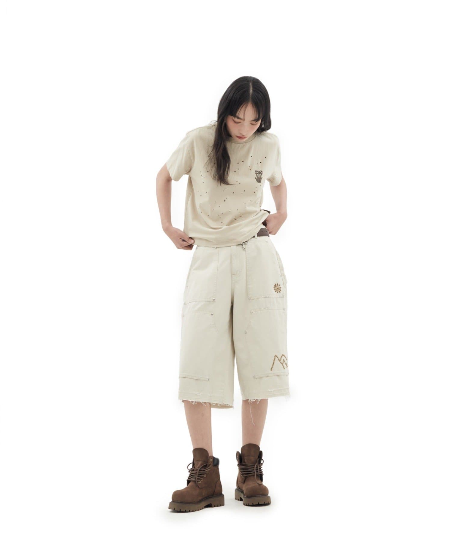 OUTLET(アウトレット) 【Ciaopanic】FINGERPRINT DEMAGED T-SH