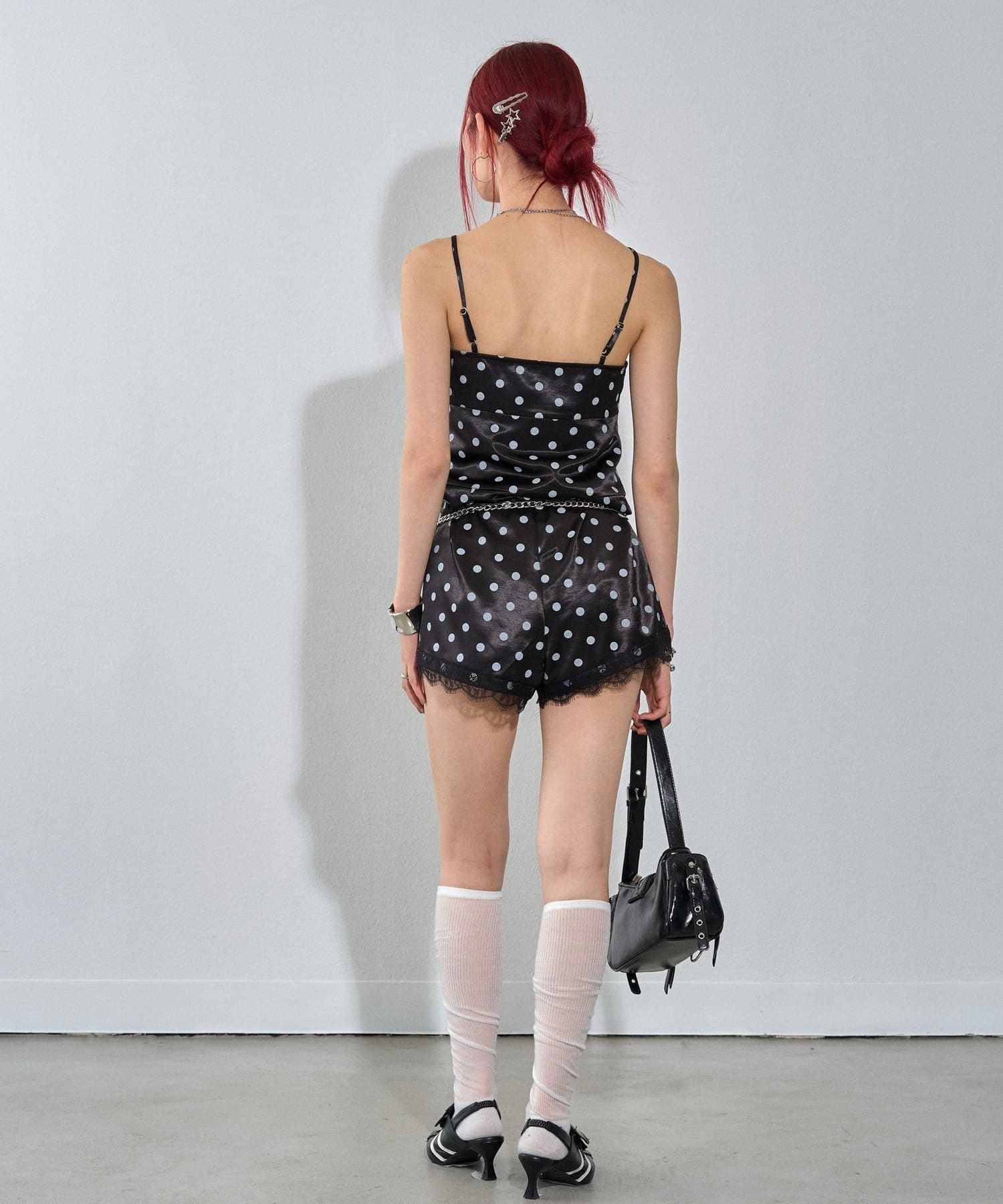 OUTLET(アウトレット) 【WHO'S WHO gallery】サテンドットサロペット