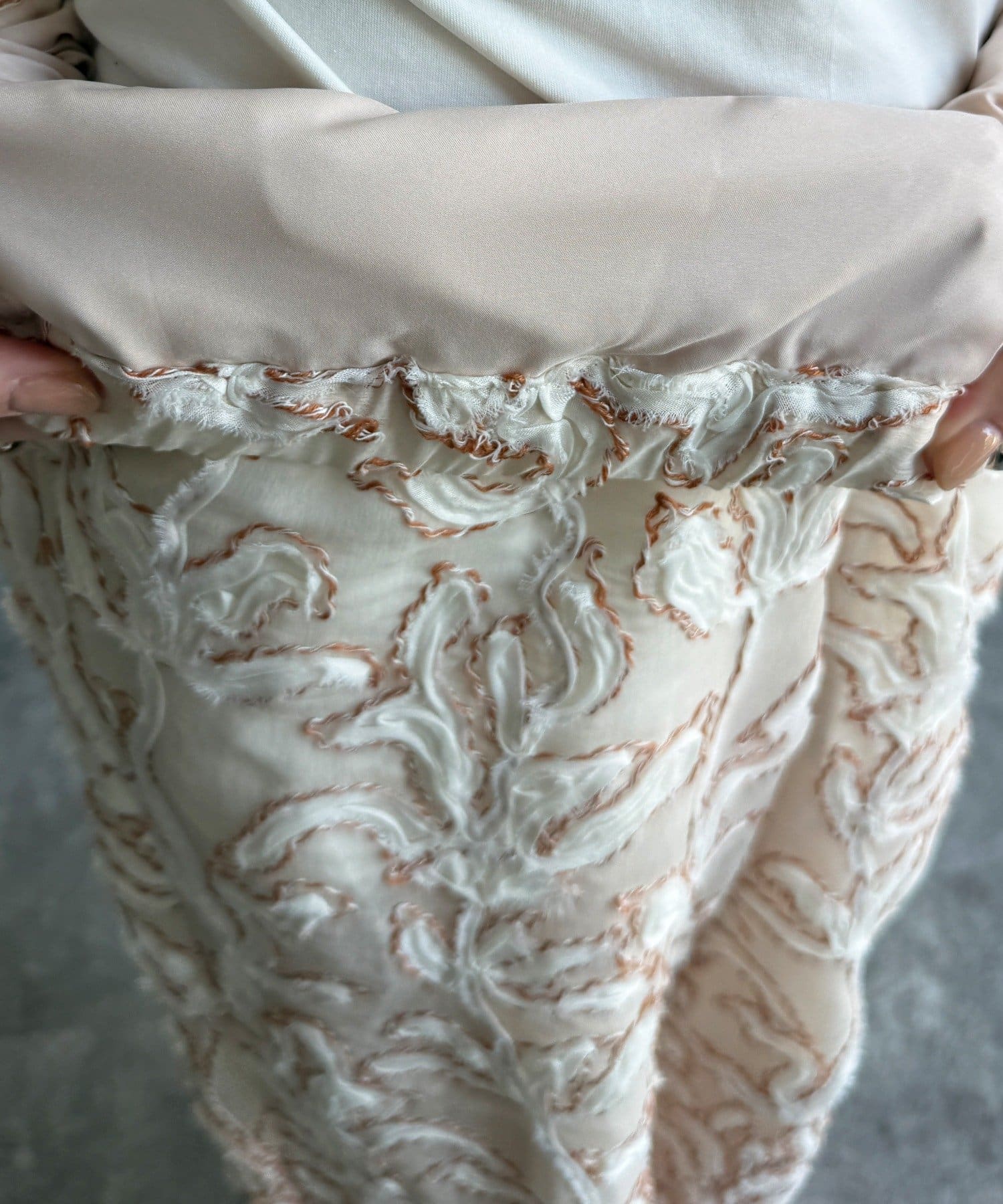 OUTLET(アウトレット) 【DouDou】ジャガード刺繍イージーパンツ