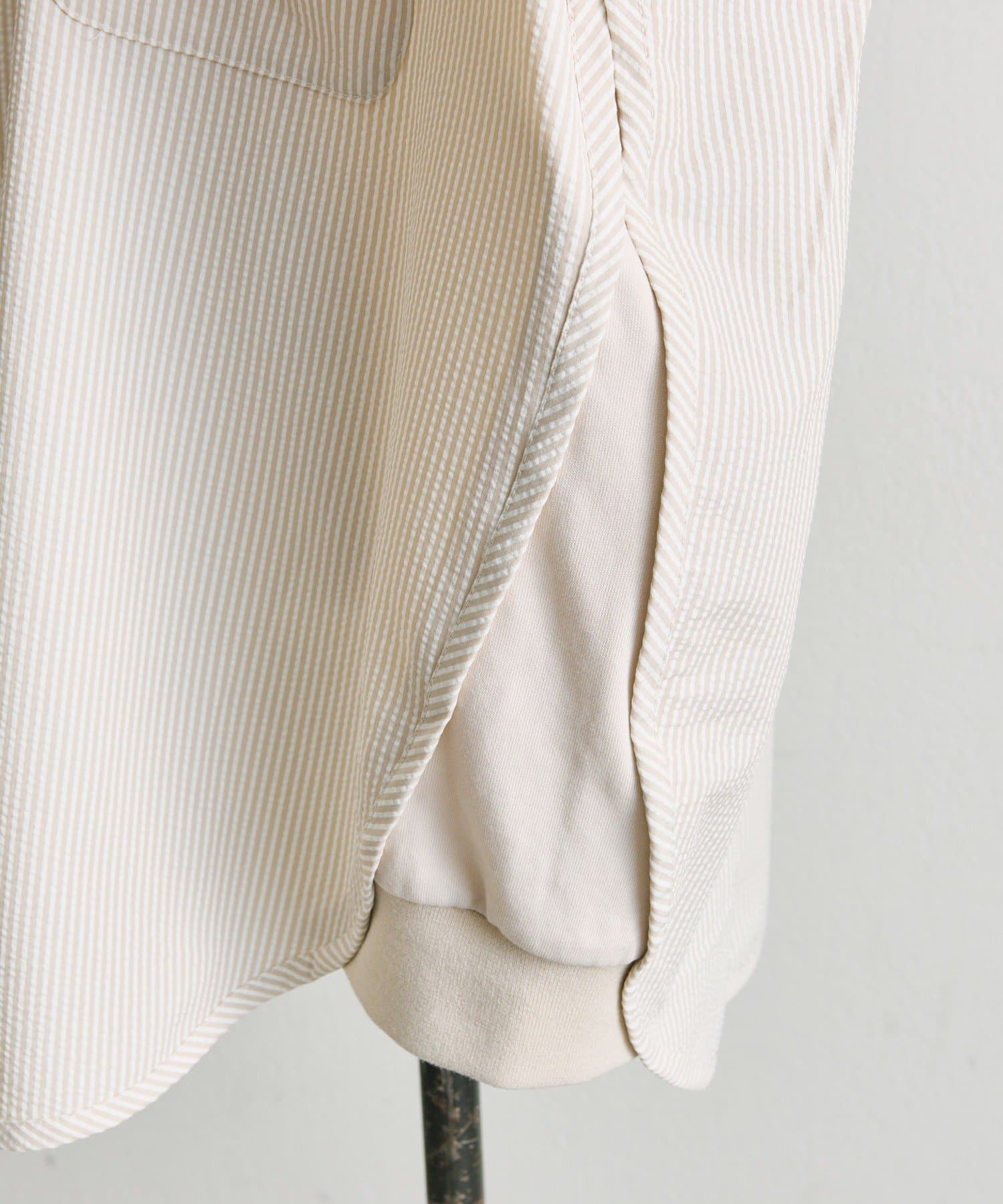 OUTLET(アウトレット) 【ear PAPILLONNER】スウェット切替シャツ【SUM1 STYLE】