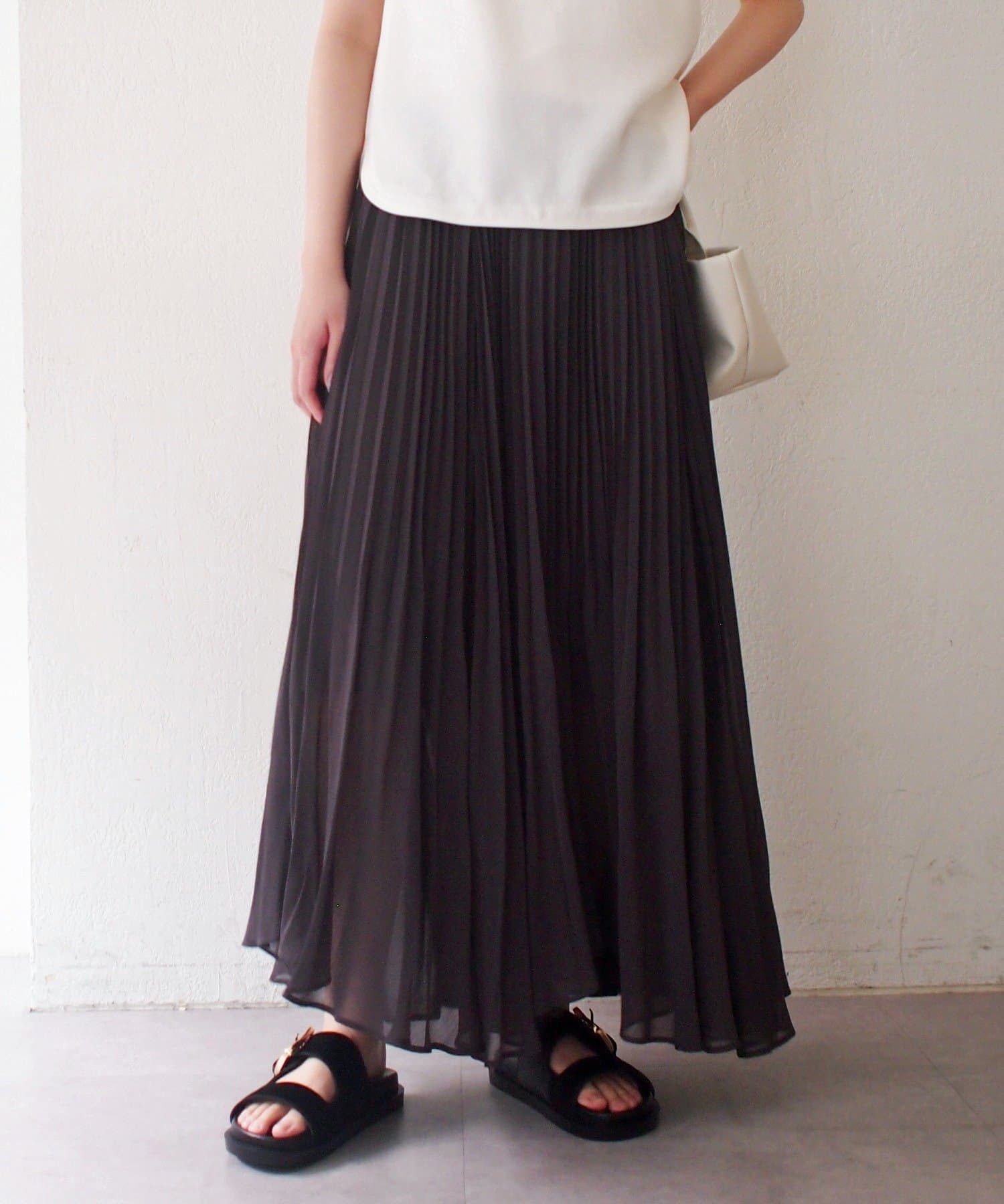 OUTLET(アウトレット) 【Loungedress】シアープリーツスカート