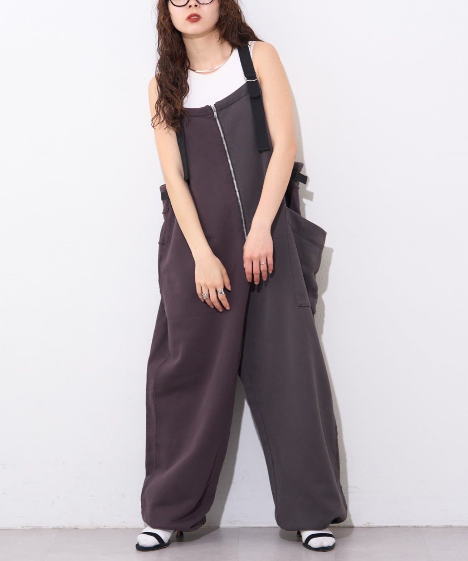 OUTLET(アウトレット) 【CIAOPANIC TYPY】【etsinta】スウェットオーバーサロペット