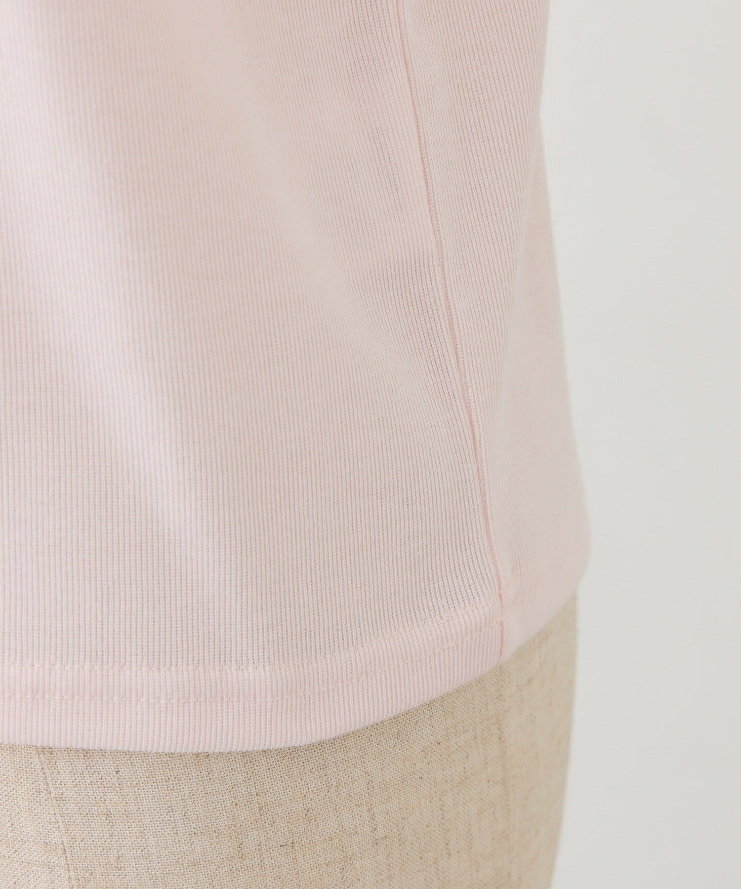 one after another NICE CLAUP(ワンアフターアナザー ナイスクラップ) ストーン付ワンポイント刺繍ロゴTee