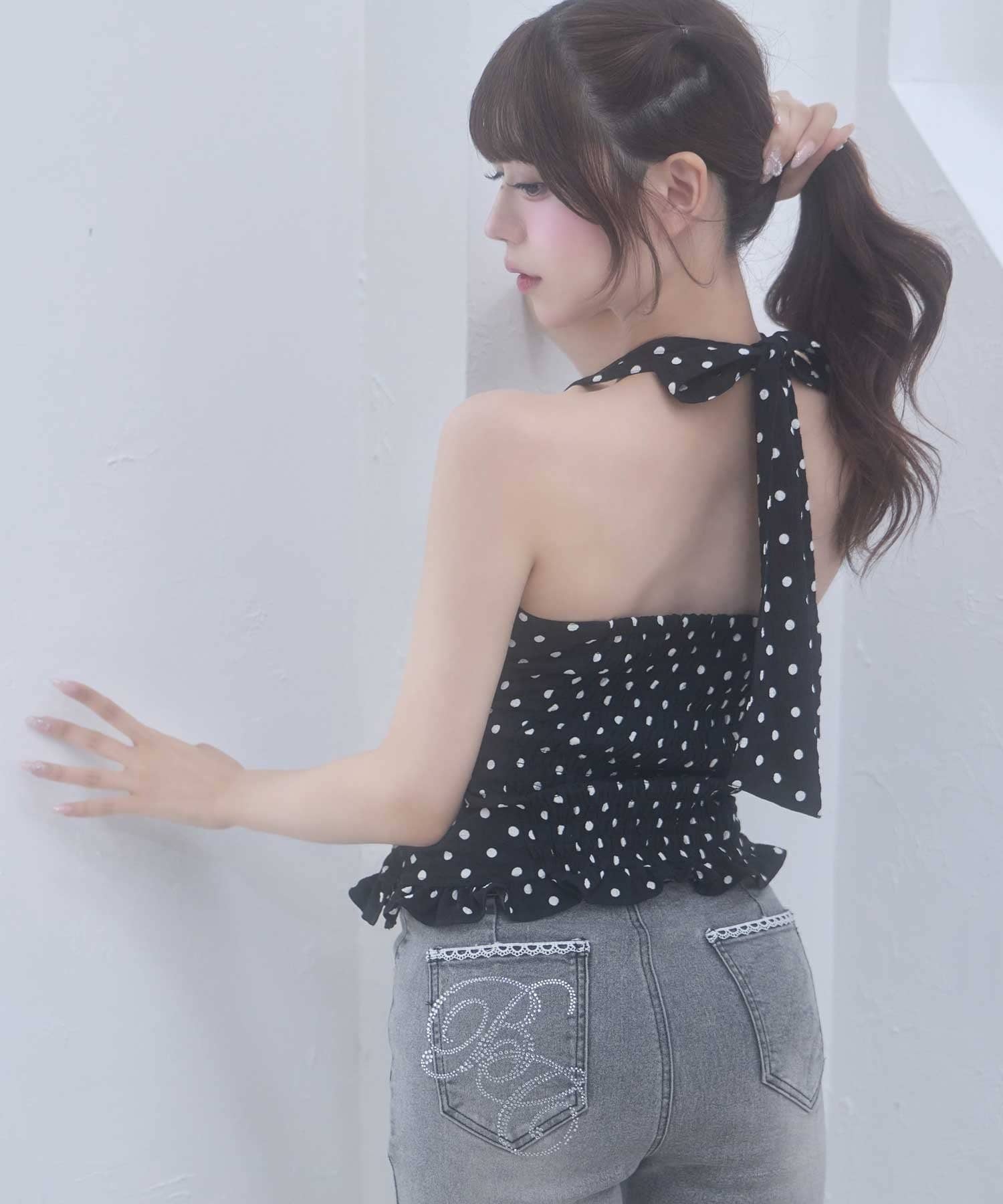 Belle Charme(ベルシャルム) Halter Neck Frill Tops