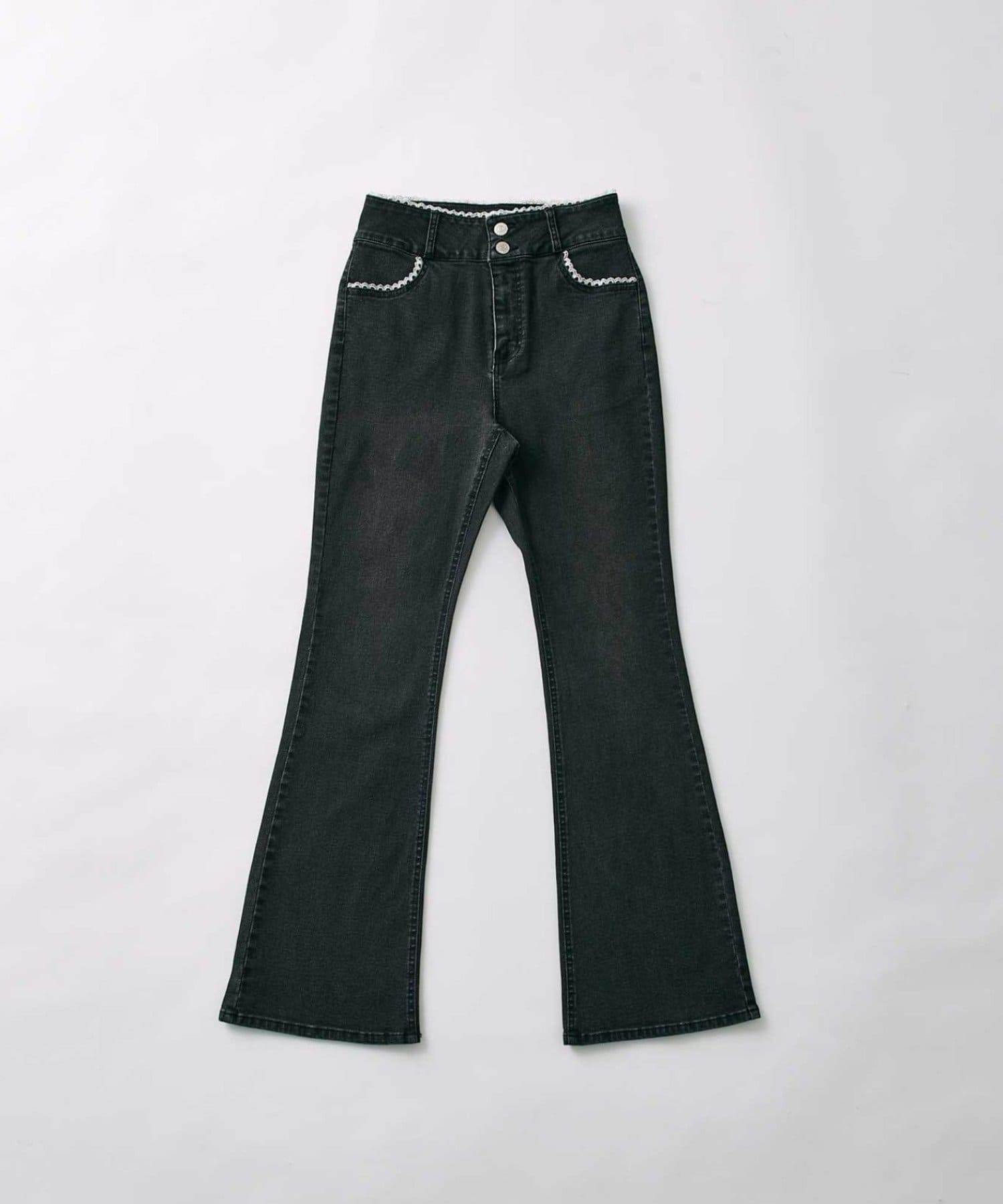 Belle Charme(ベルシャルム) BC Logo Lace Flare Denim