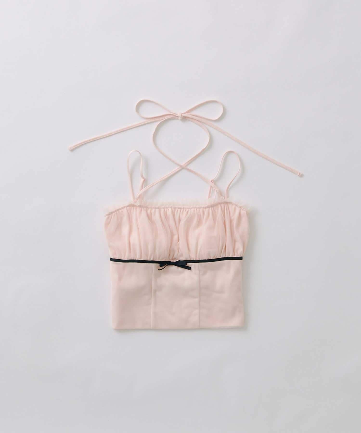 Belle Charme(ベルシャルム) Tulle Ribbon Camisole