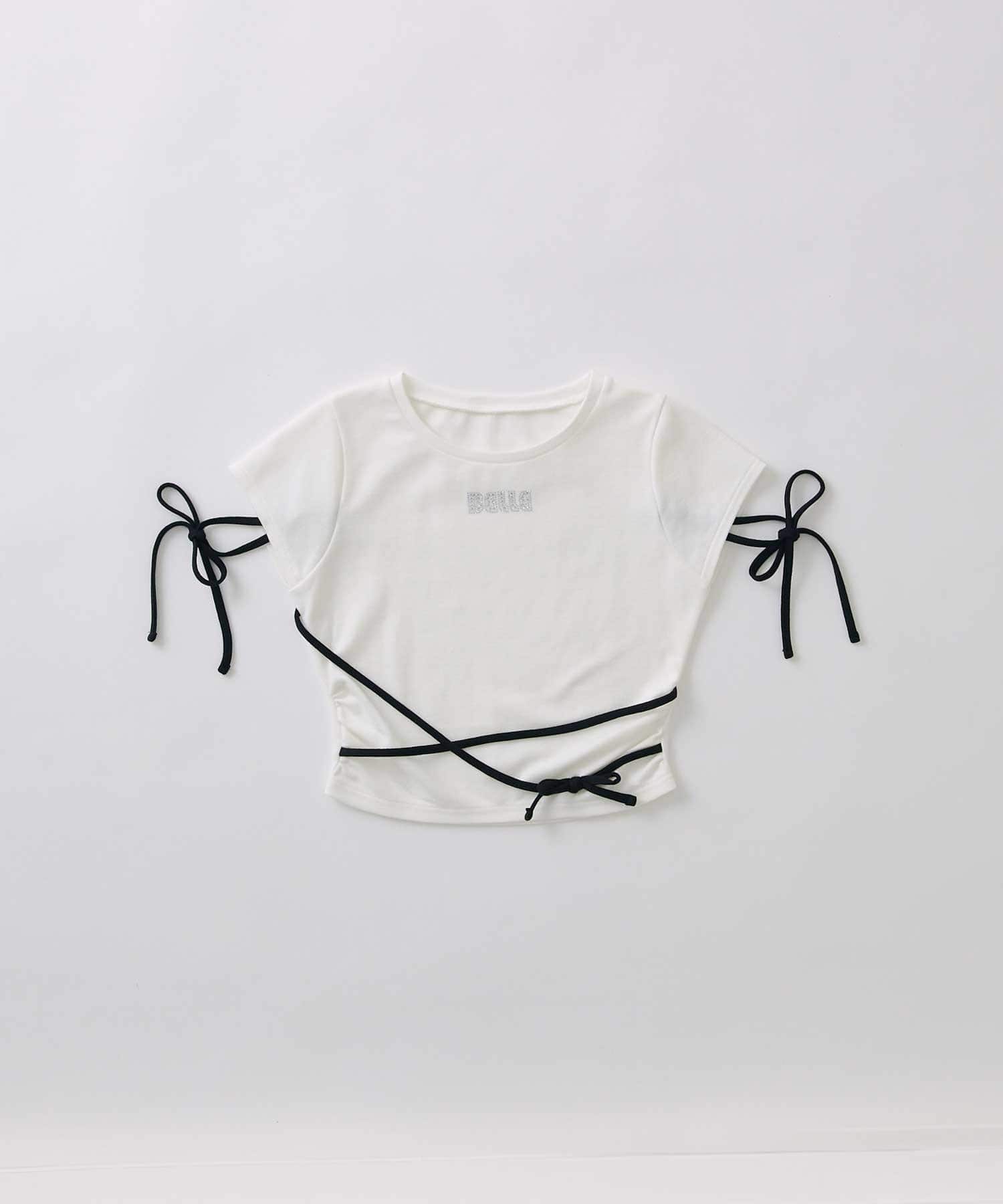 Belle Charme(ベルシャルム) Ribbon Detail Tee