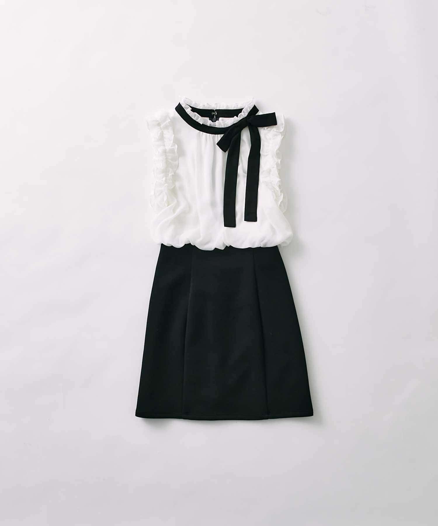 Belle Charme(ベルシャルム) Ribbon Tie Docking Onepiece