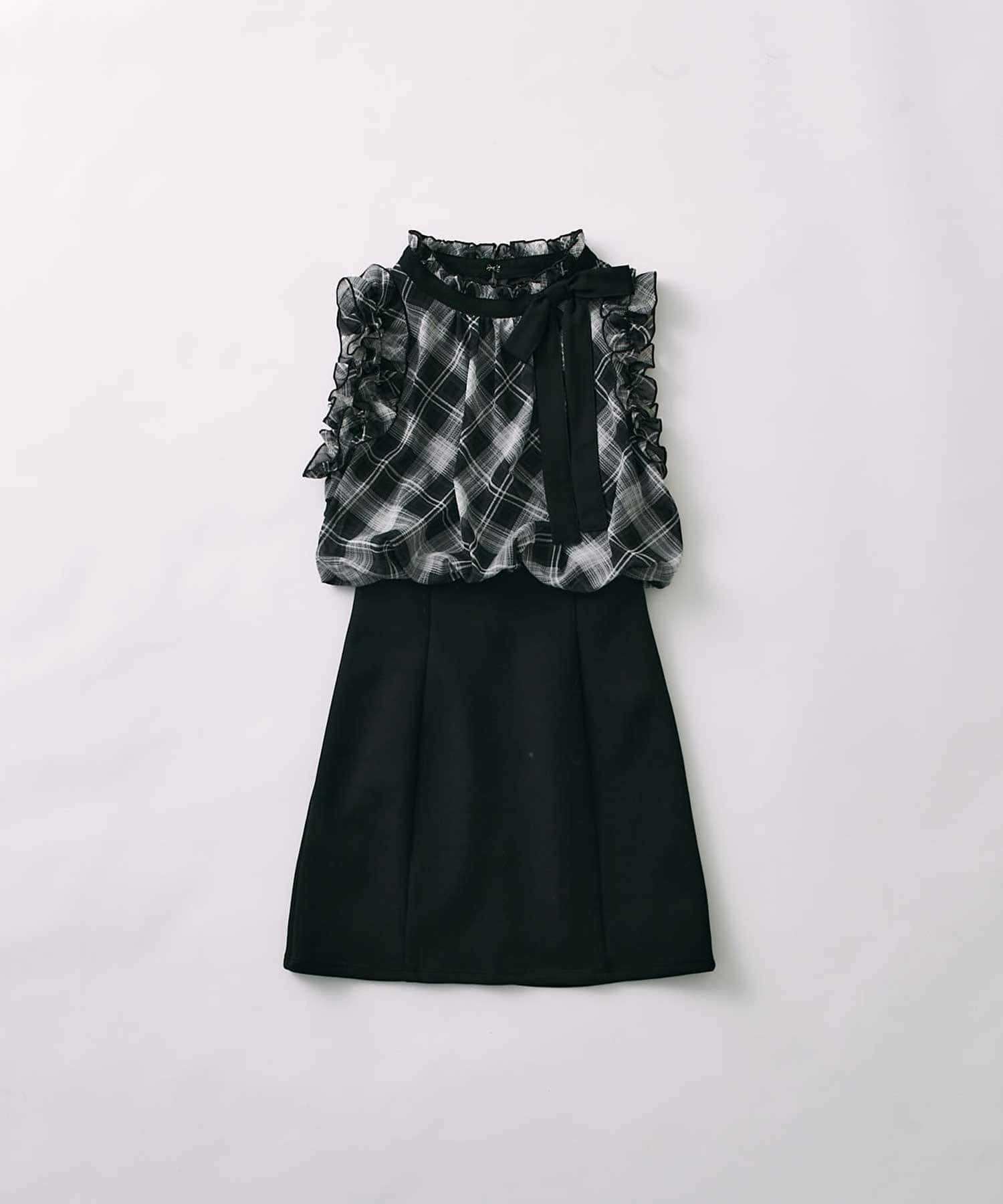 Belle Charme(ベルシャルム) Ribbon Tie Docking Onepiece