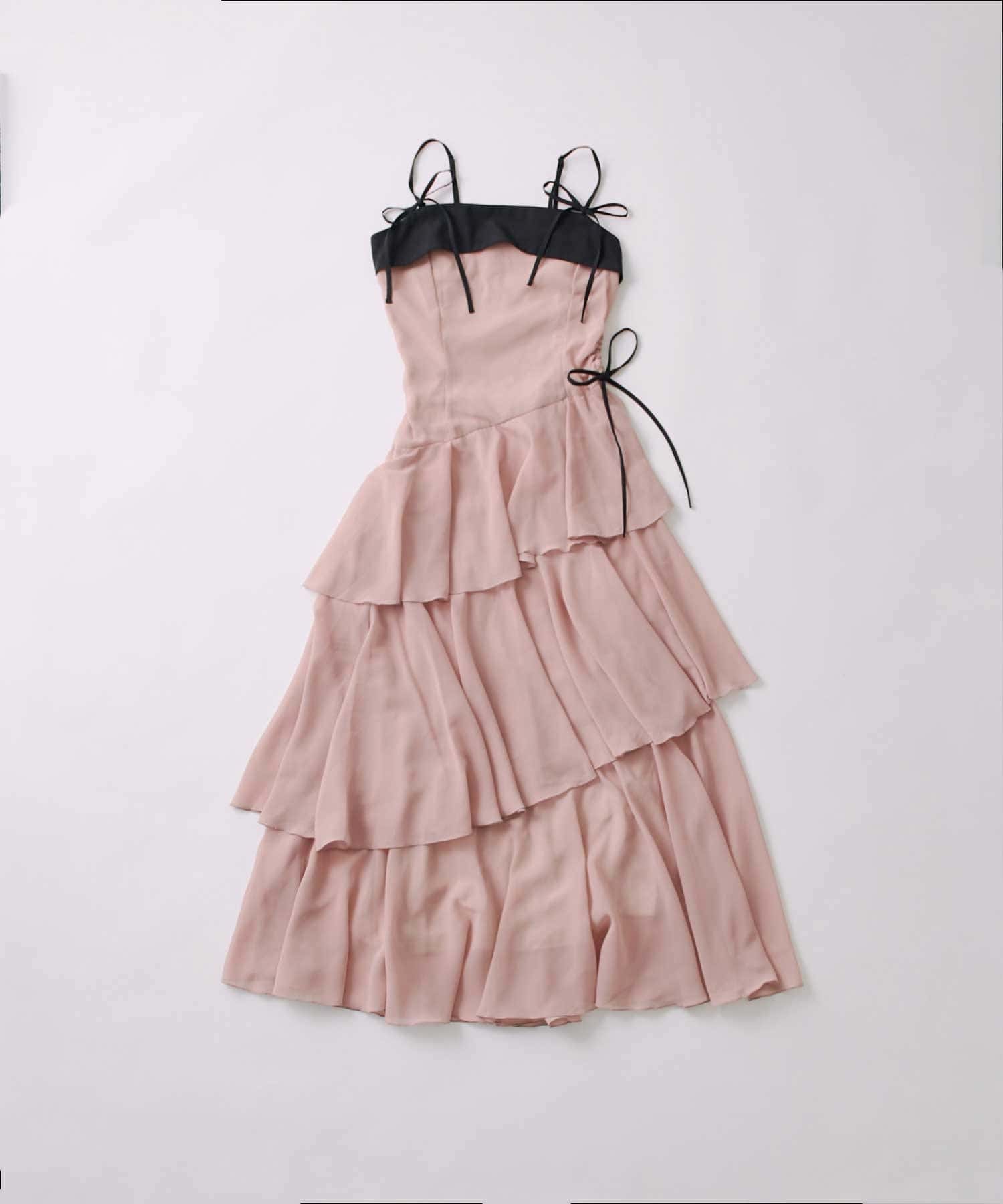Belle Charme(ベルシャルム) Chiffon Tiered Long Onepiece