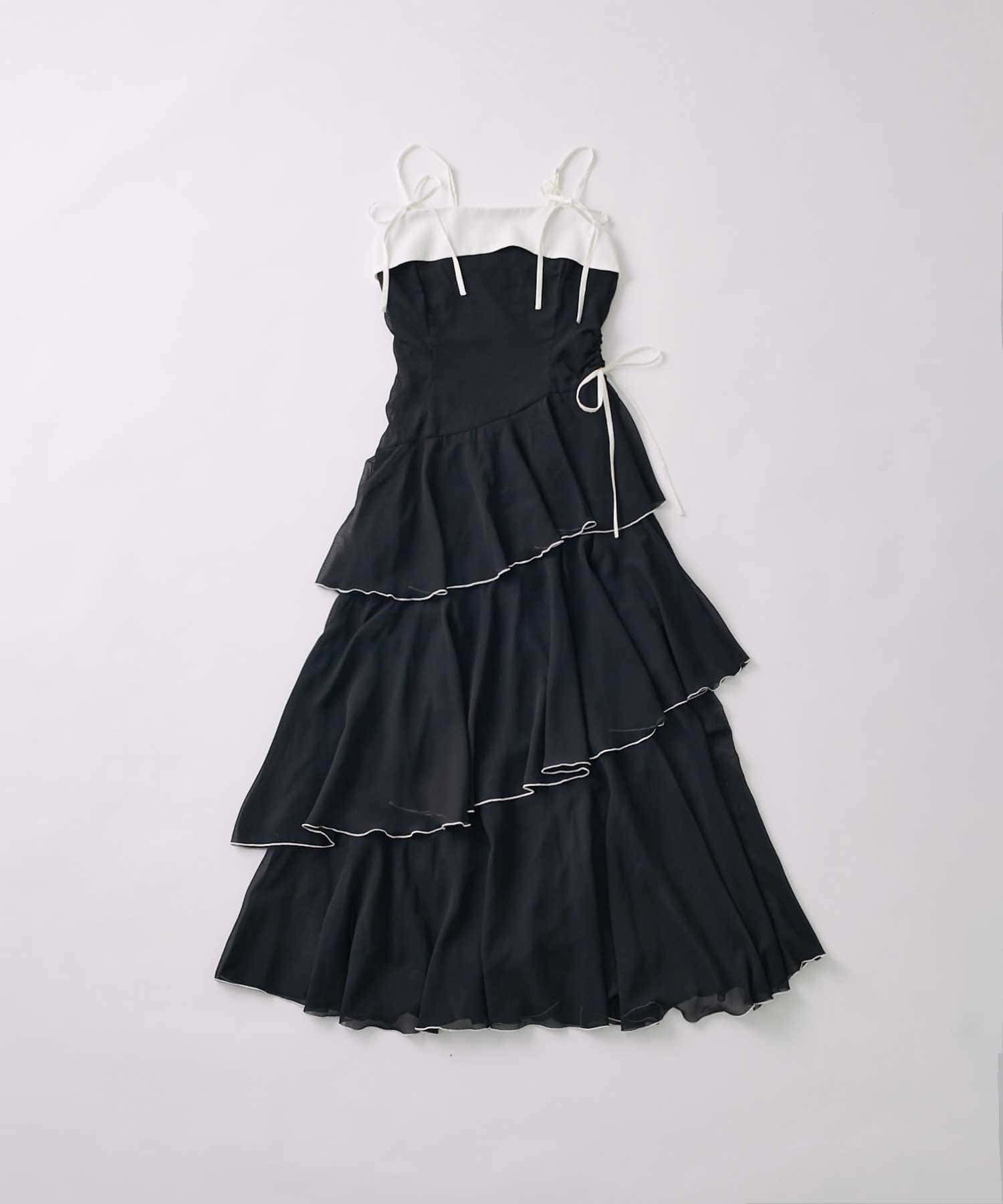 Belle Charme(ベルシャルム) Chiffon Tiered Long Onepiece