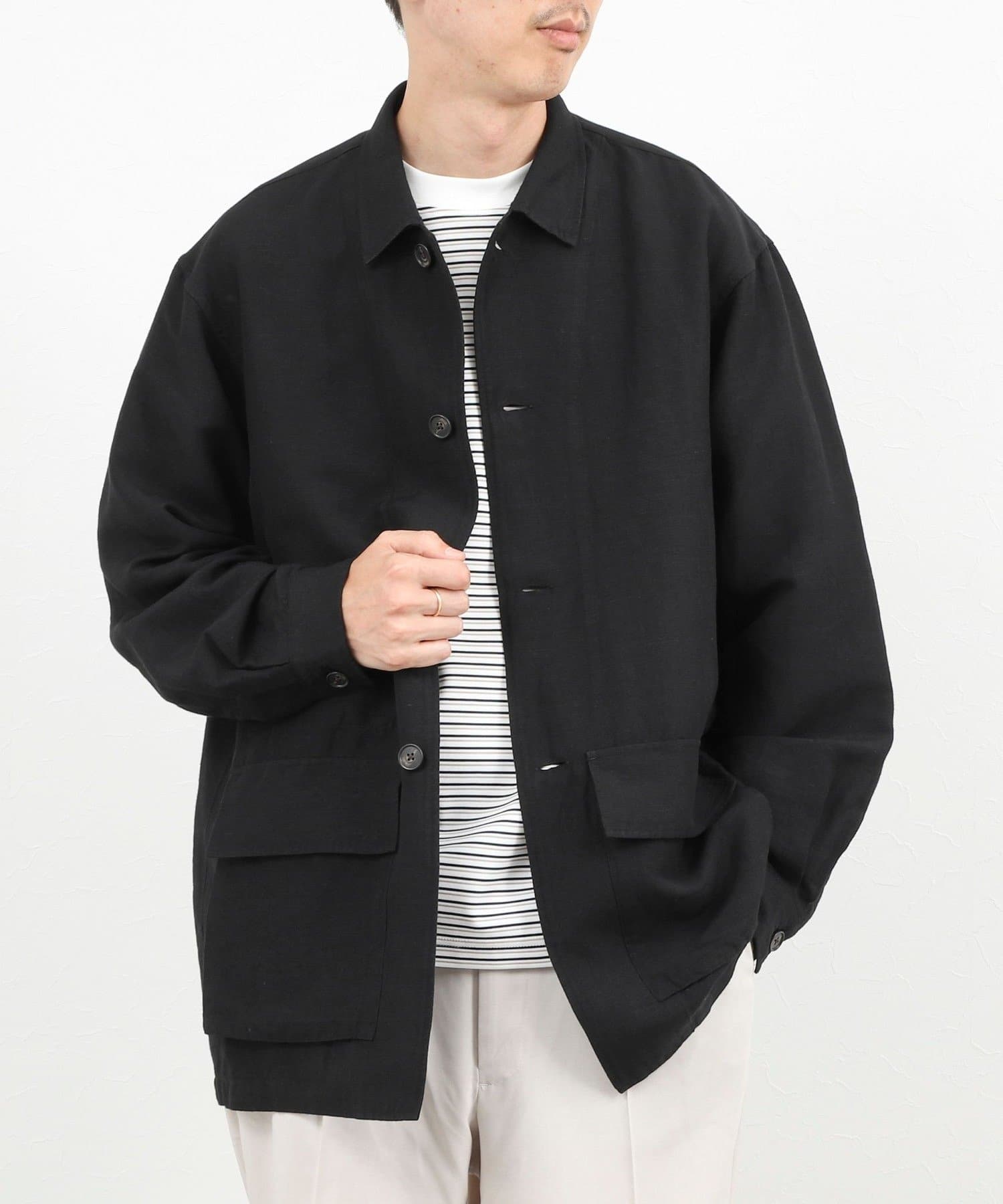 NOLLEY'S(ノーリーズ) Li/R リネンレーヨン シャツブルゾン 26SS