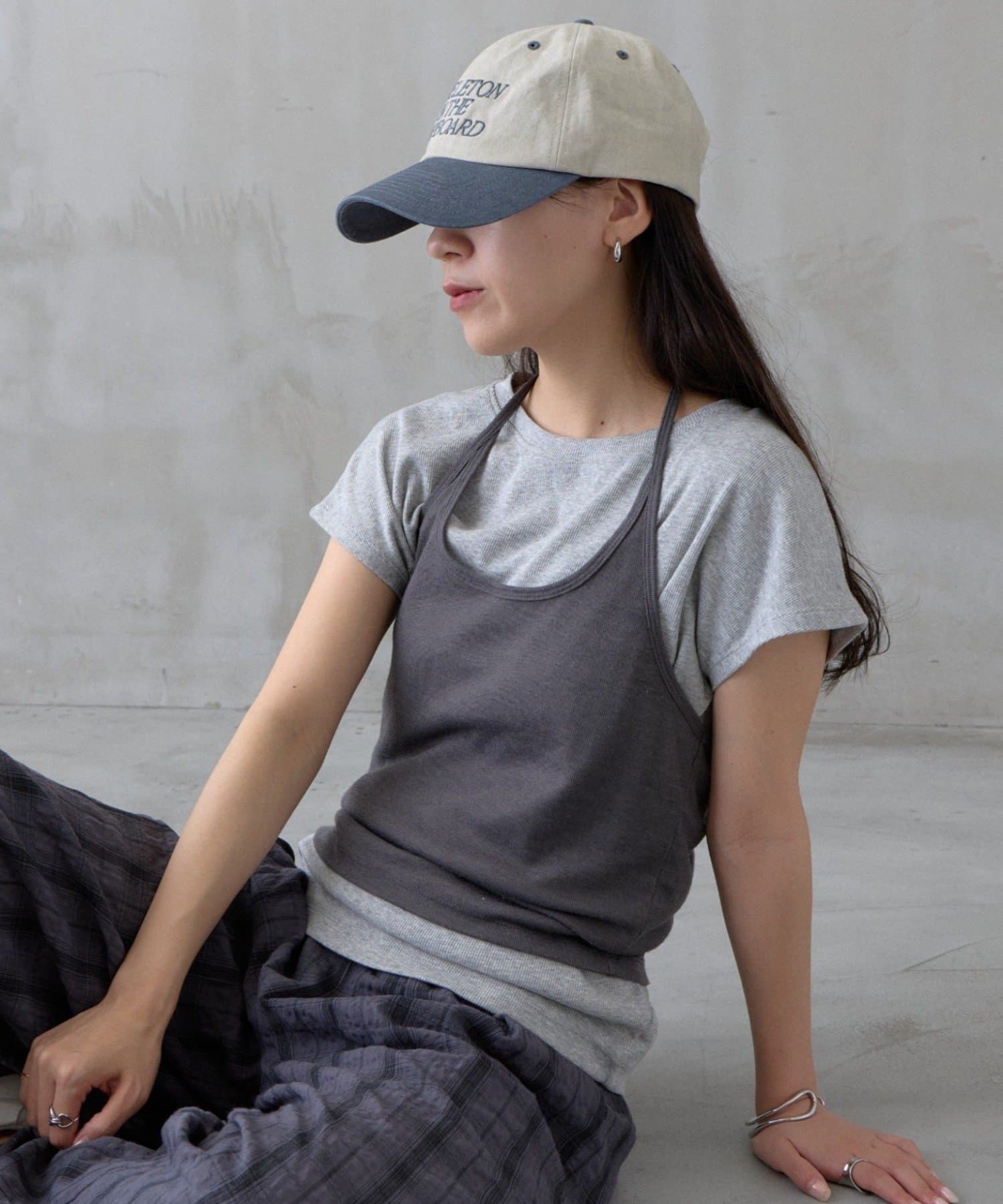 COLONY 2139(コロニー トゥーワンスリーナイン) 【PIKO企画/WEB限定】ホルターネックキャミソールレイヤードTシャツ