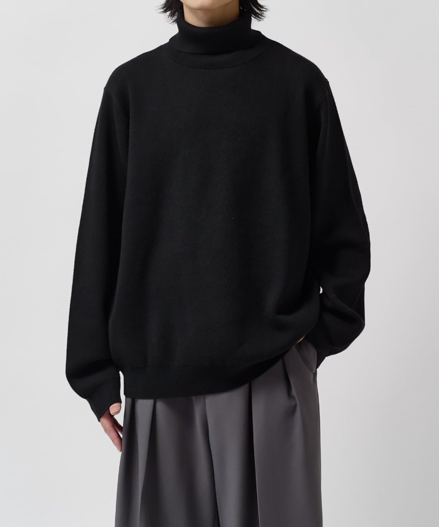 Lui's(ルイス) ウォッシャブルタートルネックニット
