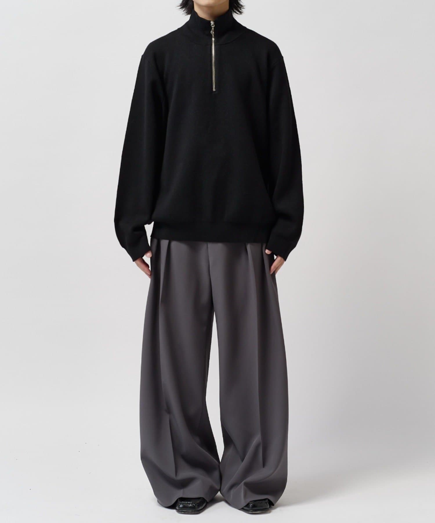 Lui's(ルイス) ウォッシャブルハーフジップニット