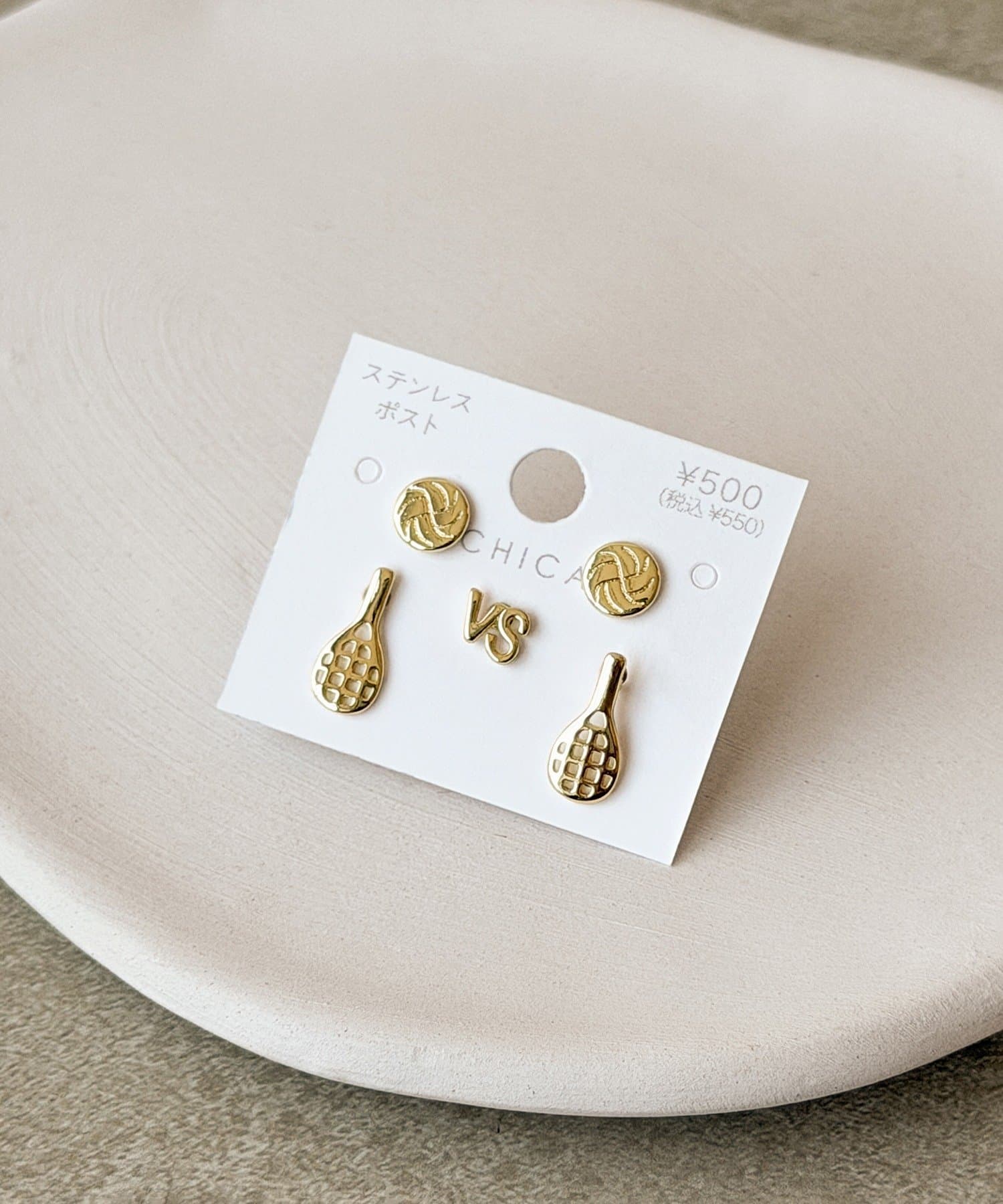 3COINS(スリーコインズ) テニスピアス