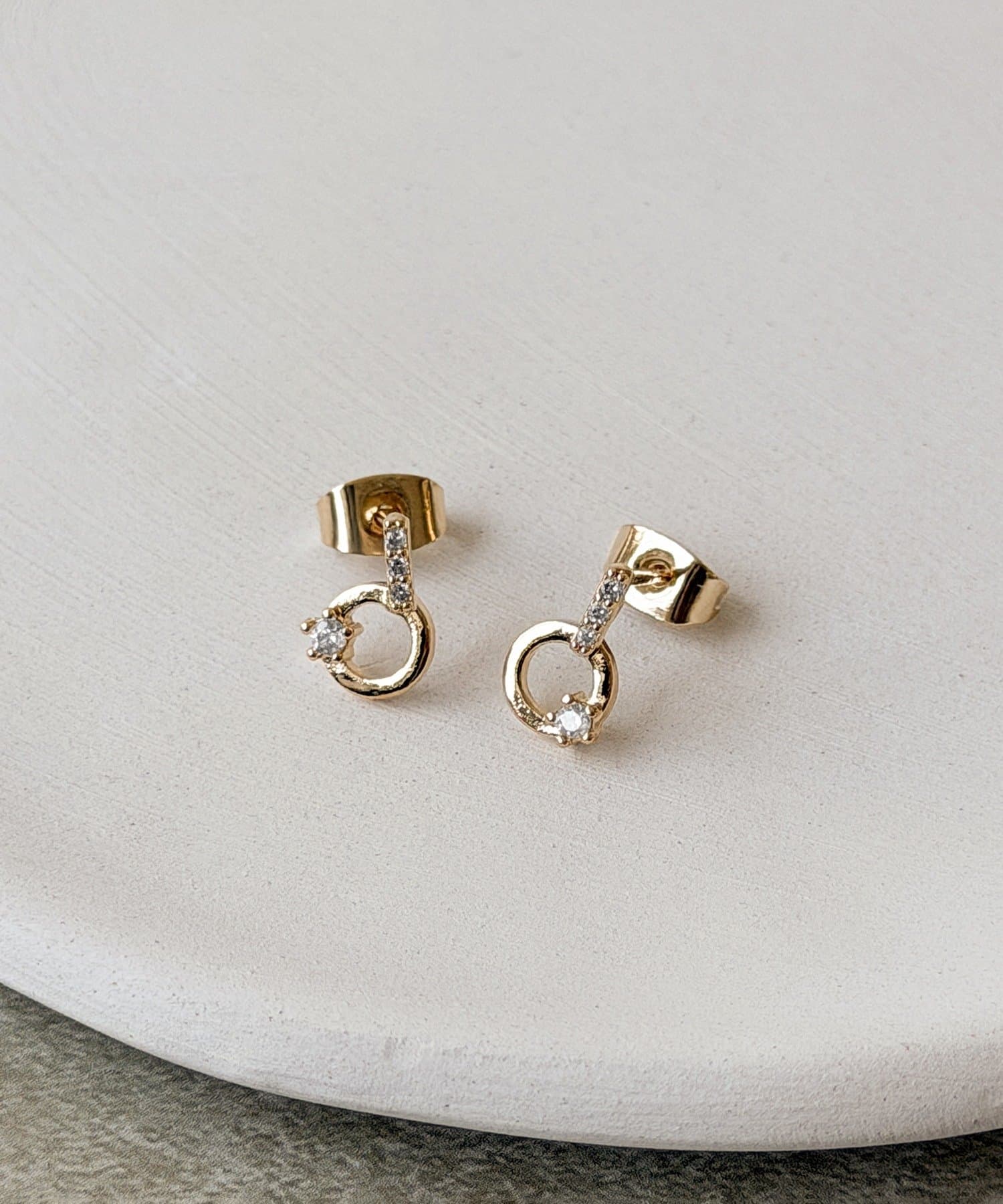 3COINS(スリーコインズ) キュービックミニラウンドピアス