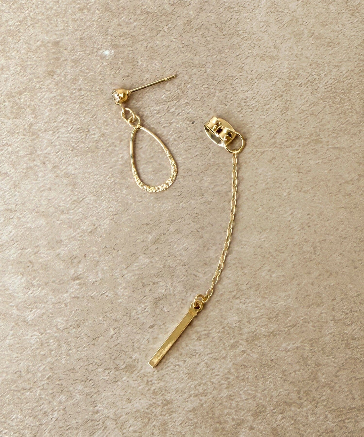 3COINS(スリーコインズ) メタルチェーンバードロップピアス