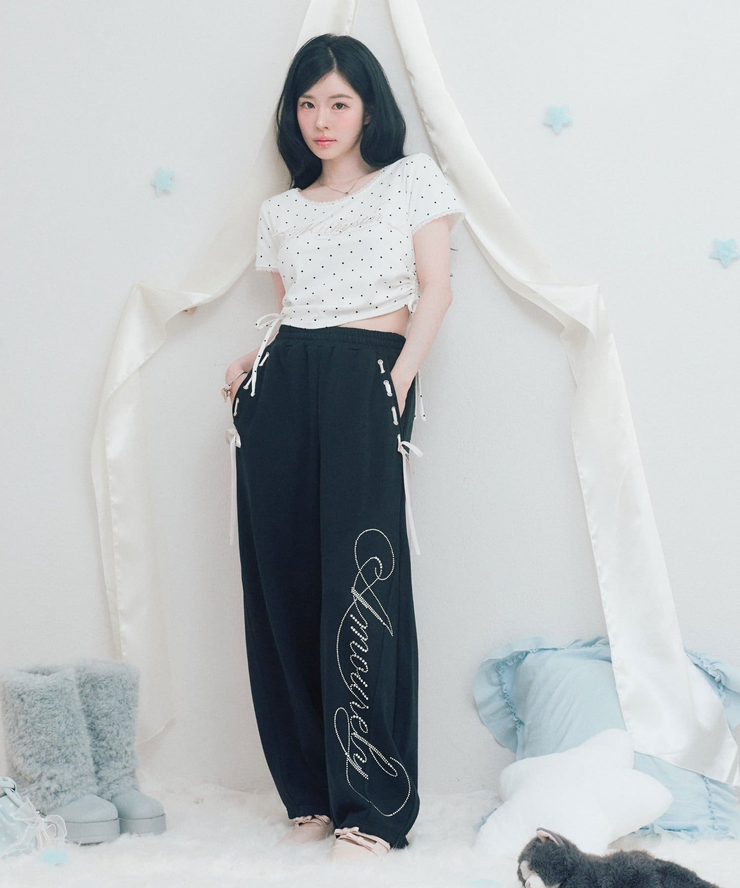 OLIVE des OLIVE(オリーブ デ オリーブ) Milky Star ドロストTシャツ