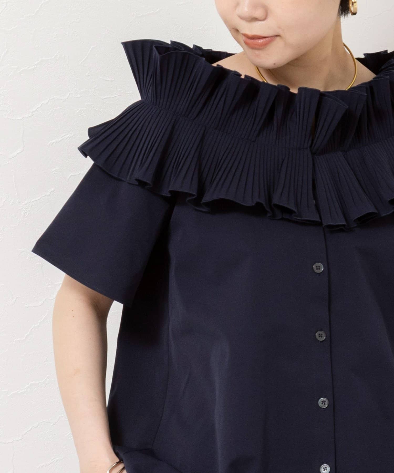 NOLLEY'S(ノーリーズ) プリーツネックブラウス