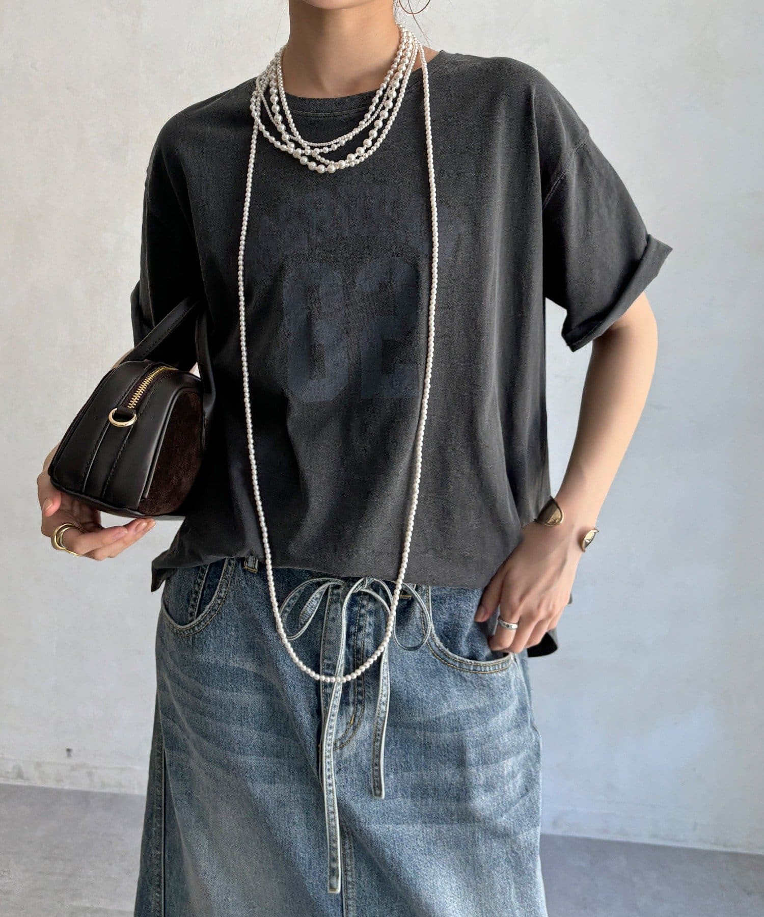 DOUDOU(ドゥドゥ) 【WEB限定】カレッジナンバーロゴTEE