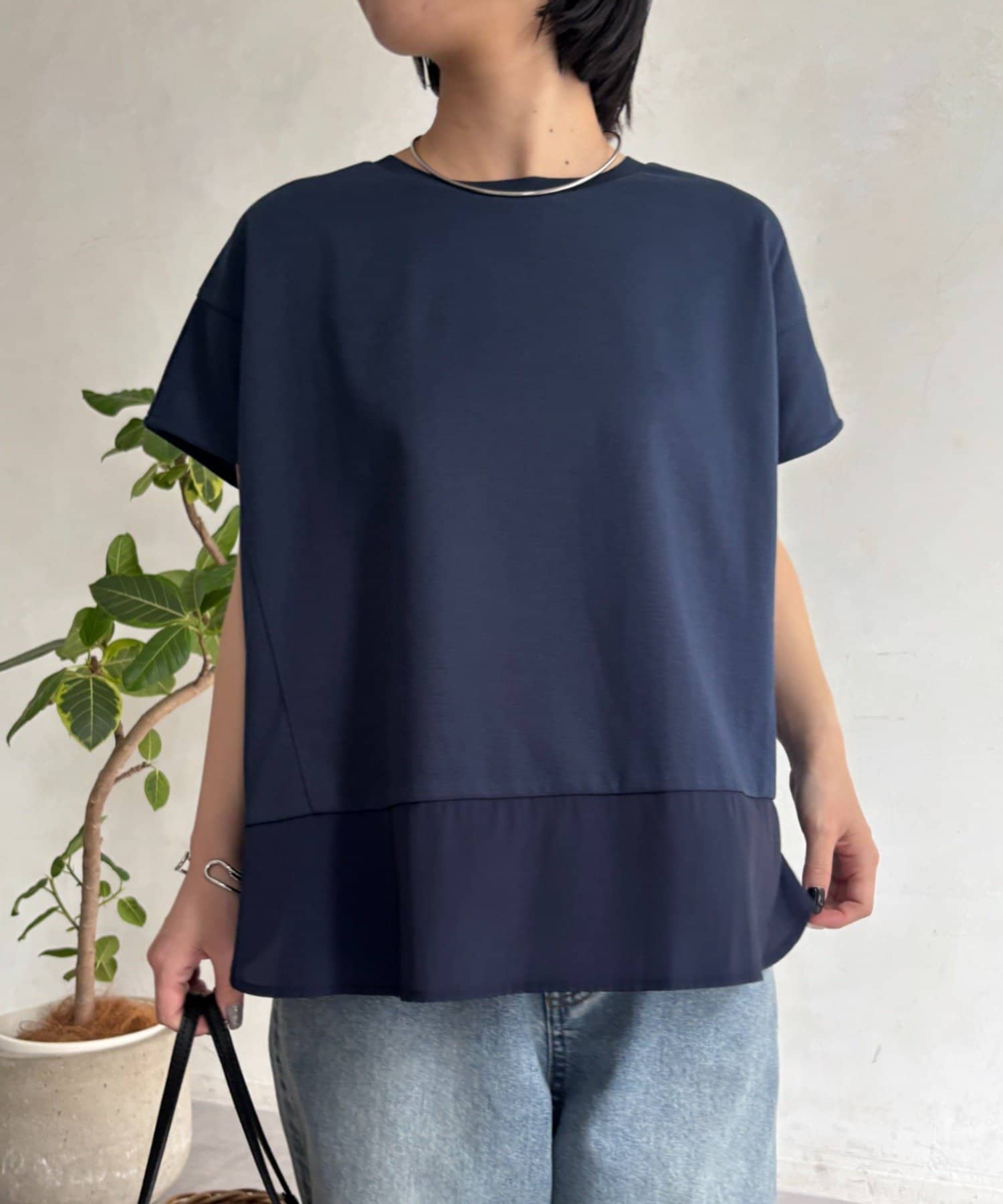 Jena　espace merveilleux(ジェナ　エスパスメルヴェイユ) バックファスナー切替カットソー