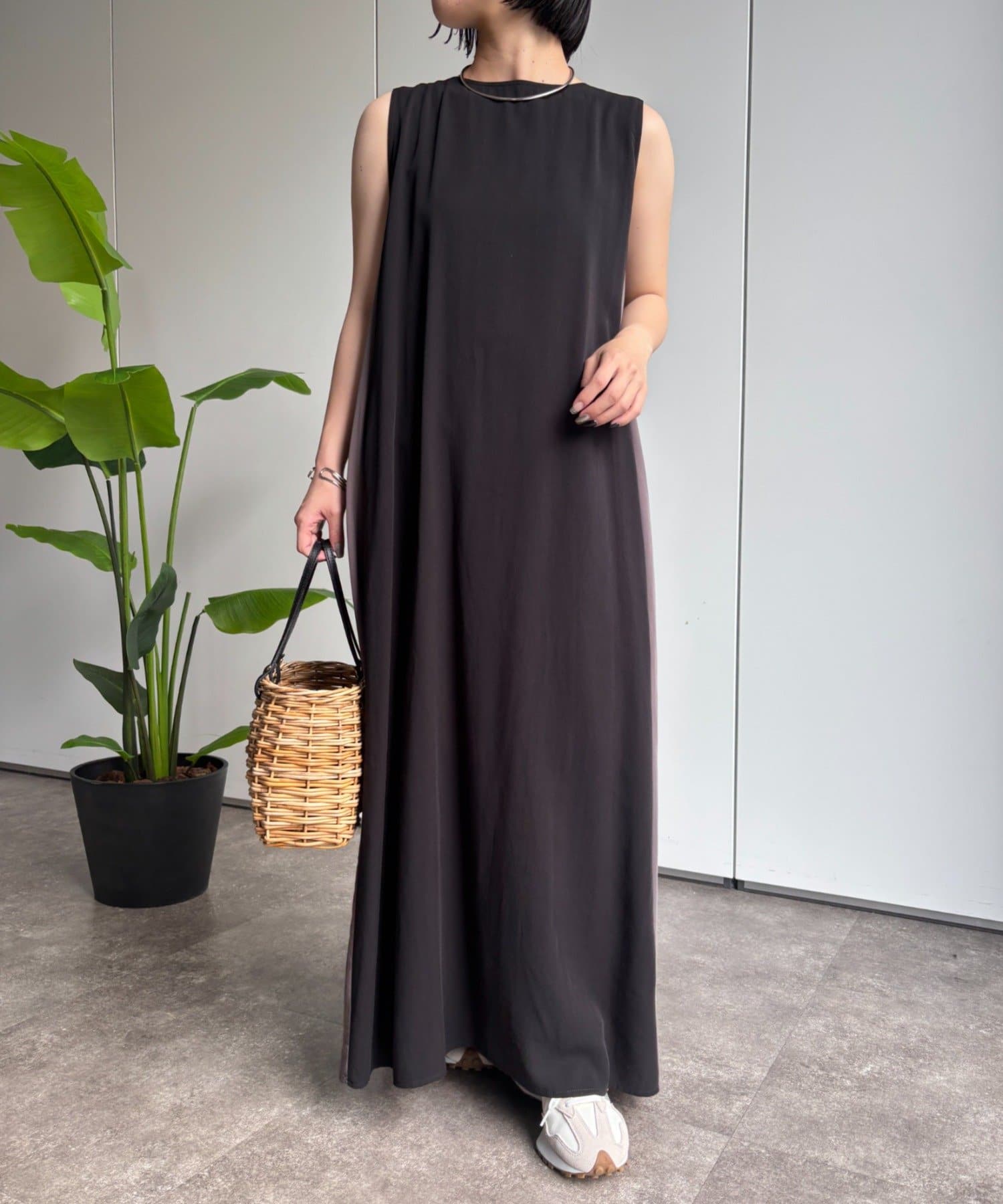 Jena　espace merveilleux(ジェナ　エスパスメルヴェイユ) 配色ノースリワンピース