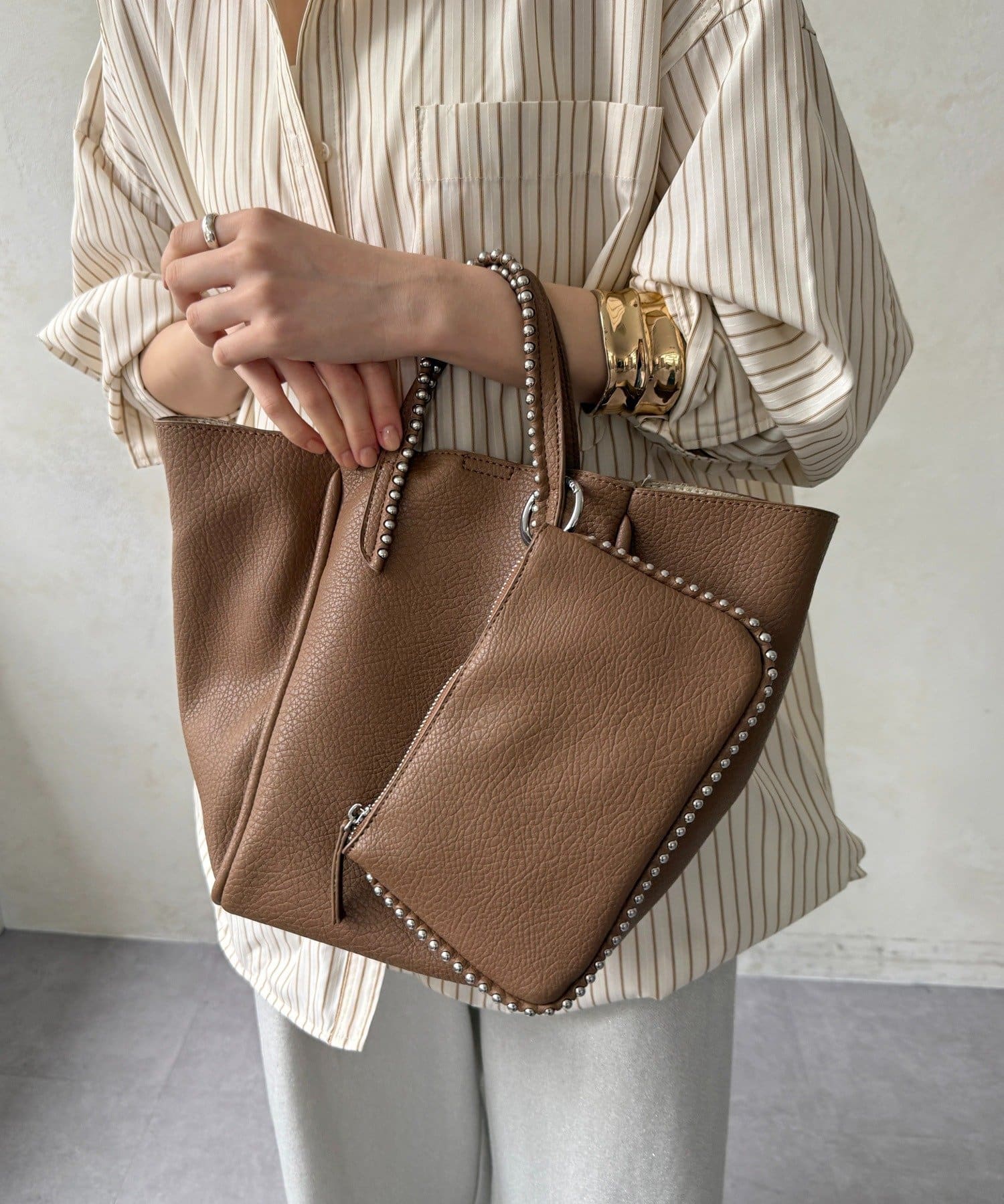 DOUDOU(ドゥドゥ) ミニショルダー付ボールチェーン2wayトートバッグ