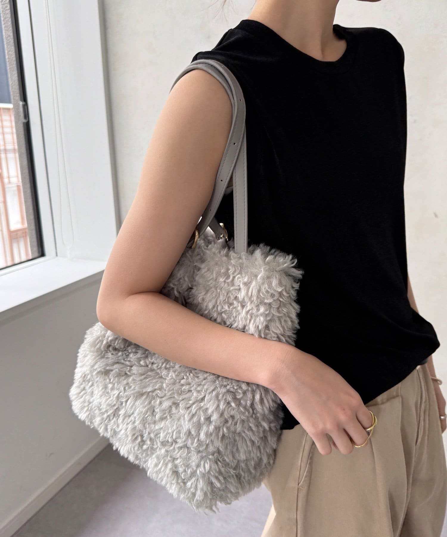 DOUDOU(ドゥドゥ) 【WEB限定】2wayベルトハンドルエコファートート