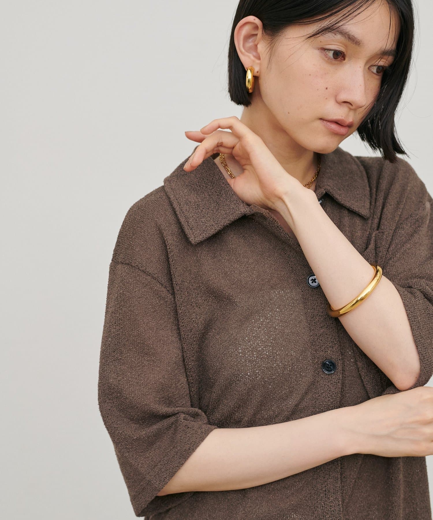 LARUTA(ラルータ) ニットソー半袖シャツ