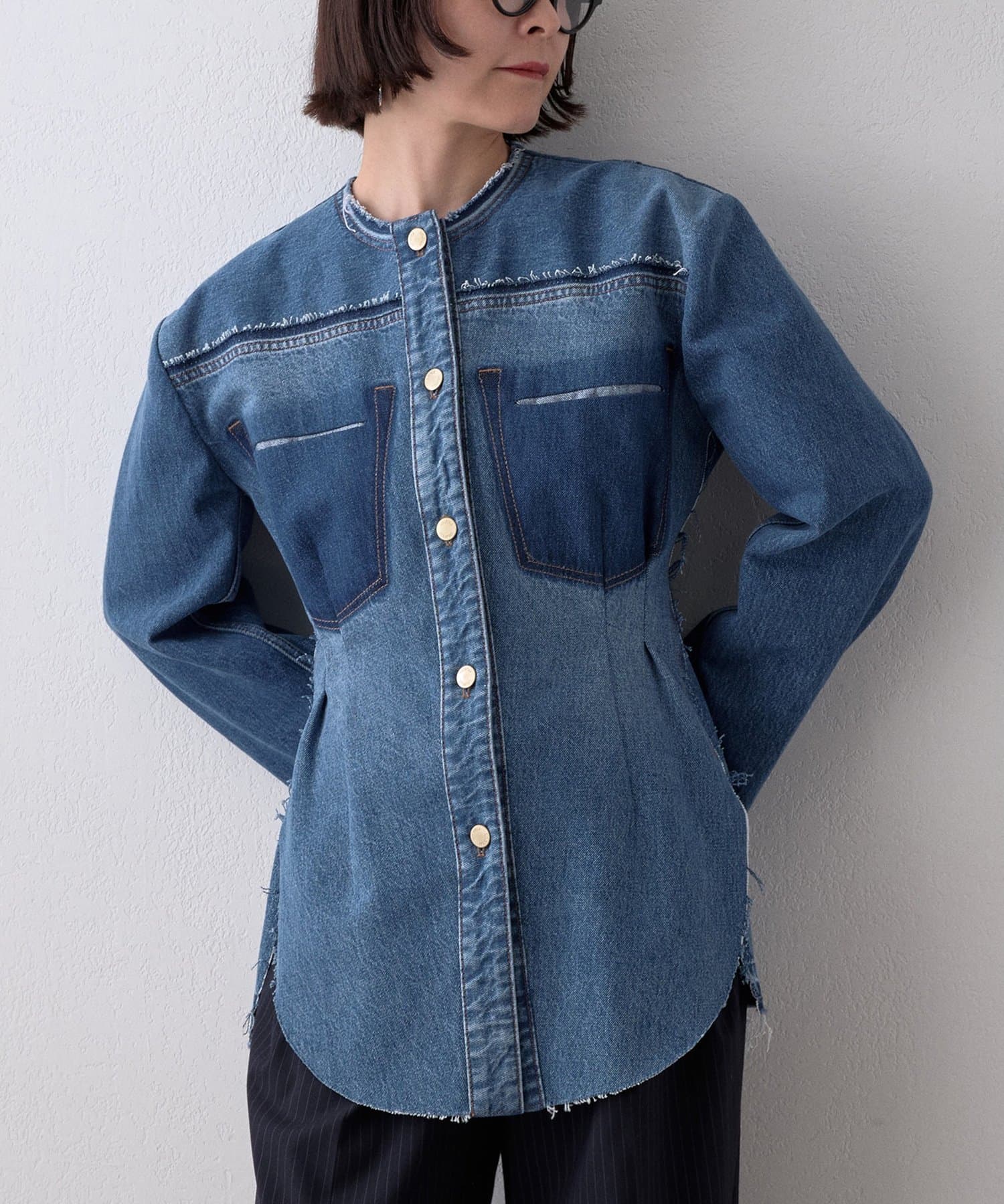 Whim Gazette(ウィム ガゼット) 【LITKOVSKA】別注FITTED DENIM JACKET