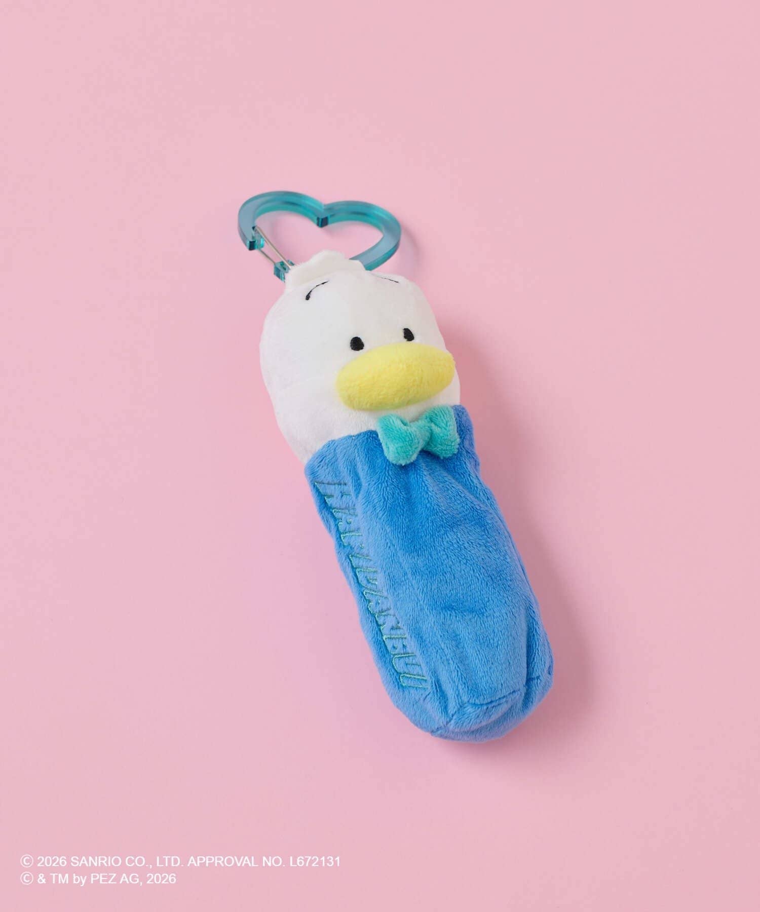 ear PAPILLONNER(イア パピヨネ) 【はぴだんぶい×PEZ(ペッツ) ×ear】　カラビナ付きぬいポーチチャーム