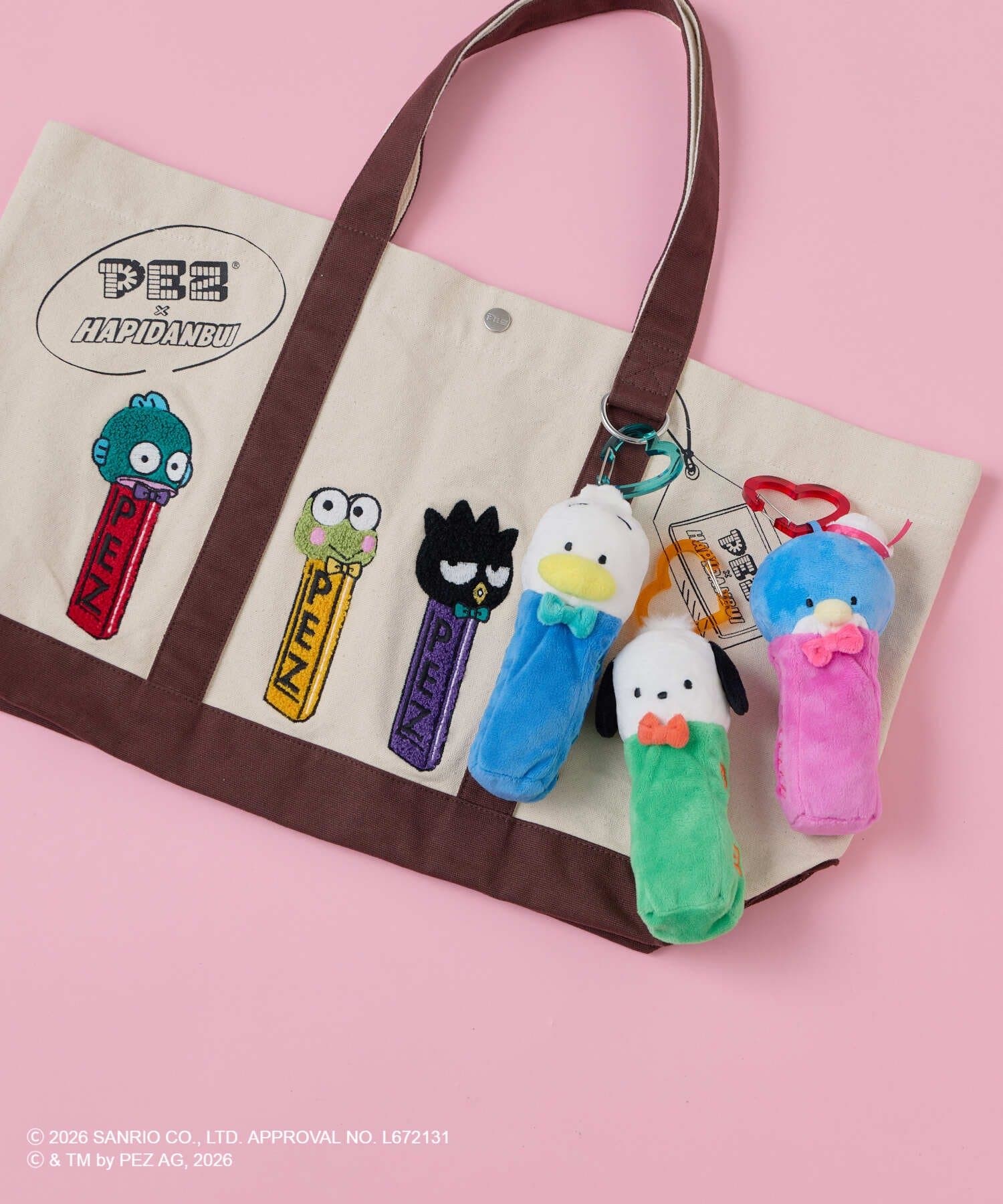 ear PAPILLONNER(イア パピヨネ) 【はぴだんぶい×PEZ(ペッツ) ×ear】　キャンバストートバッグ