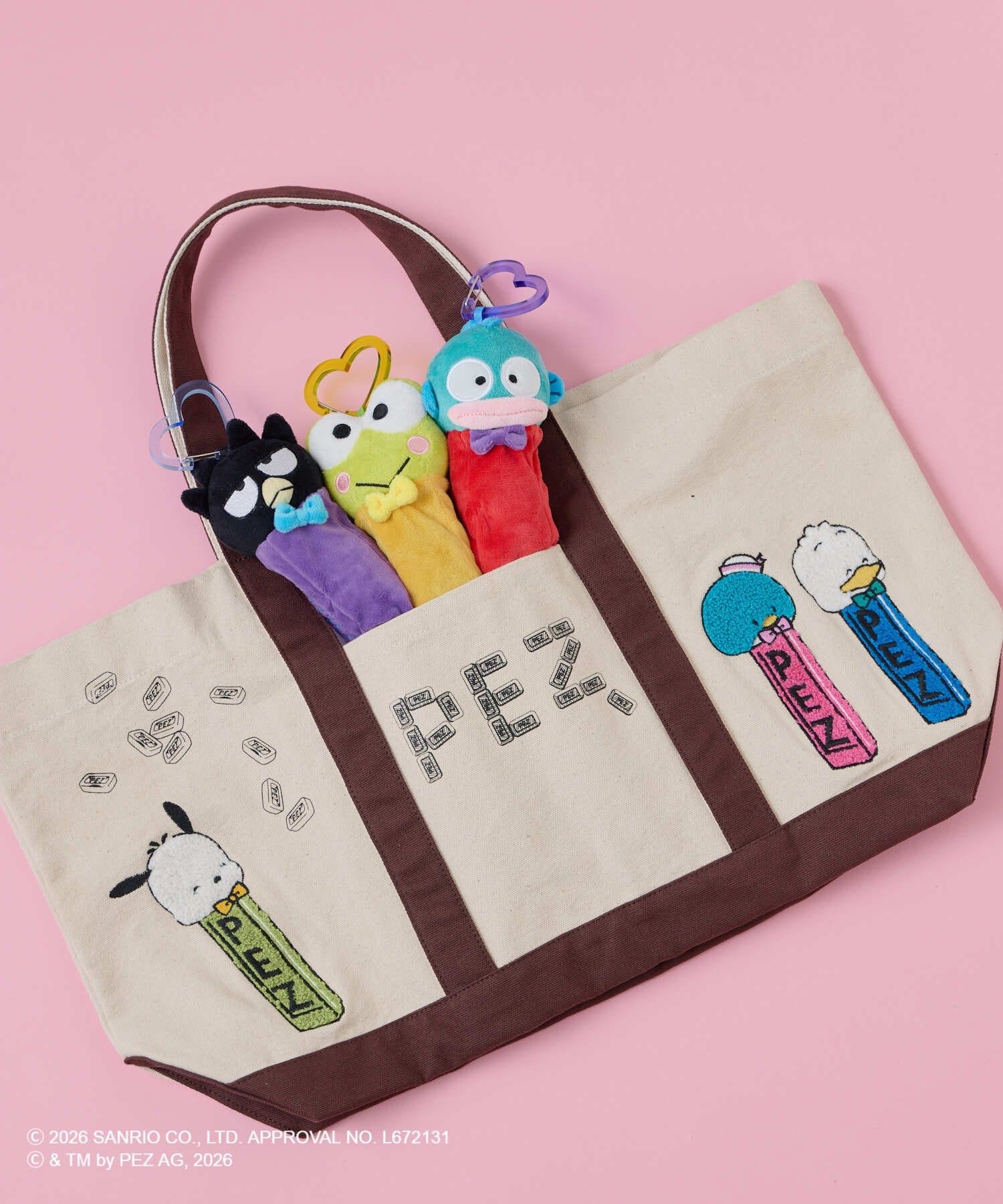 ear PAPILLONNER(イア パピヨネ) 【はぴだんぶい×PEZ(ペッツ) ×ear】　キャンバストートバッグ