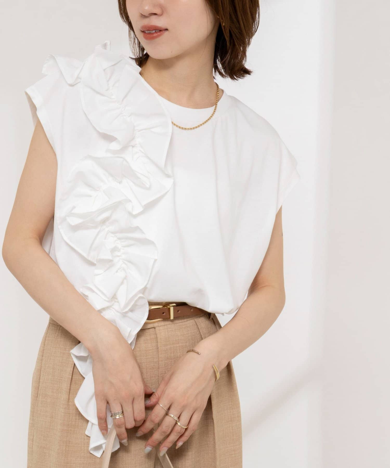 NOLLEY'S(ノーリーズ) 【WEB限定】フリルTシャツ
