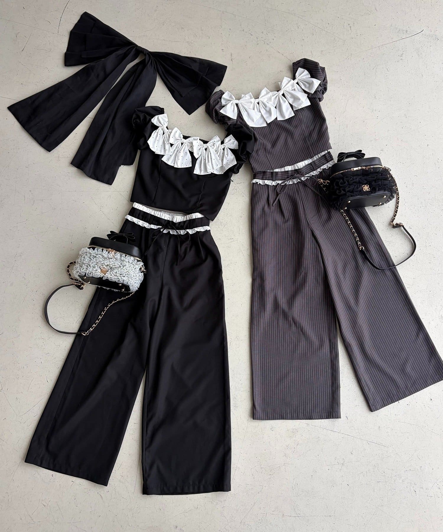 NICE CLAUP / OLIVE des OLIVE OUTLET(ナイスクラップ  / オリーブ デ オリーブ アウトレット) 【one after another】ブラックコレパンツ