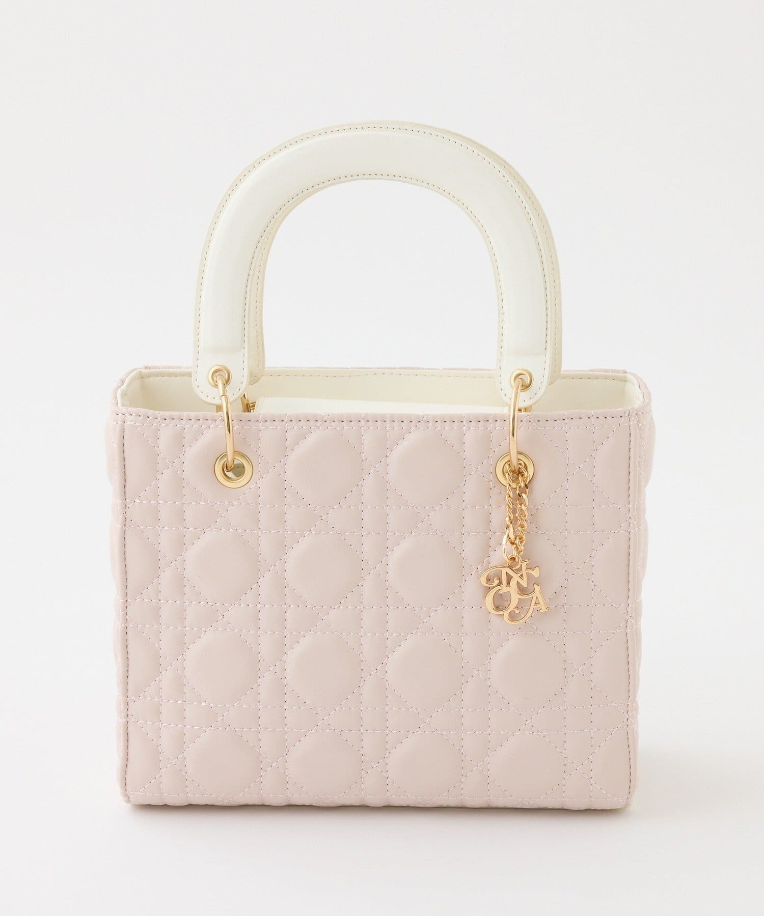 NICE CLAUP / OLIVE des OLIVE OUTLET(ナイスクラップ  / オリーブ デ オリーブ アウトレット) 【one after another】チャーム付きキルティングミニトートバッグ