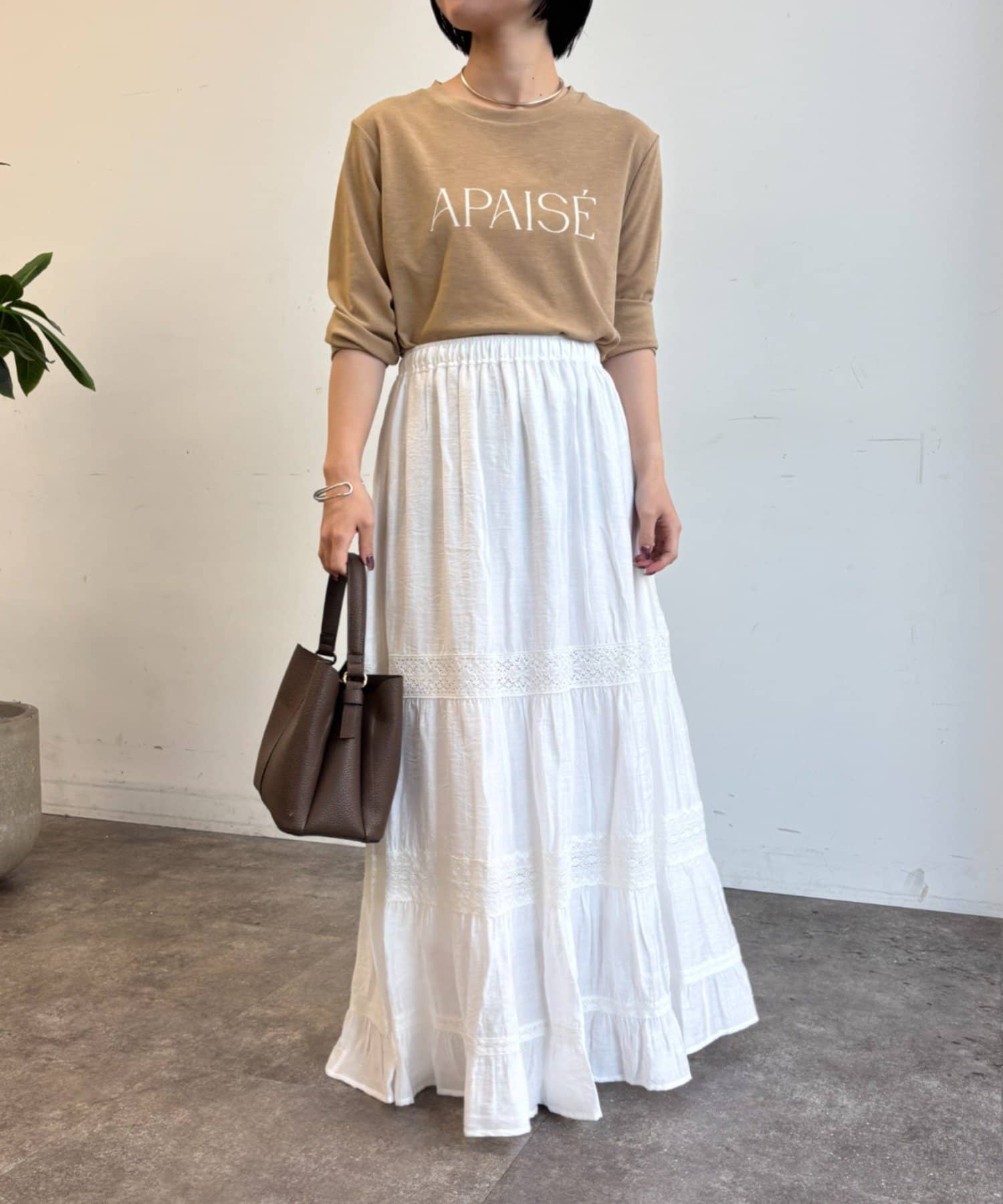 Jena　espace merveilleux(ジェナ　エスパスメルヴェイユ) レースティアードスカート