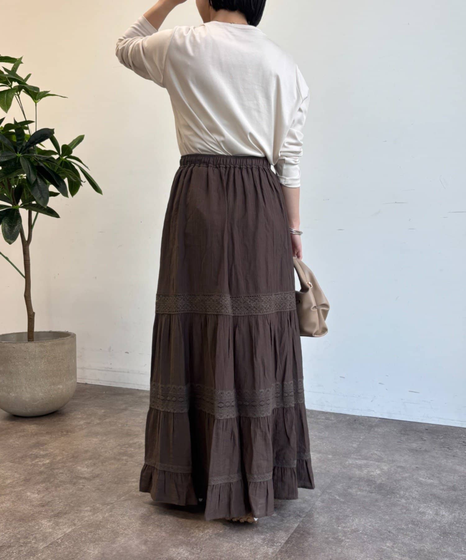 Jena　espace merveilleux(ジェナ　エスパスメルヴェイユ) レースティアードスカート