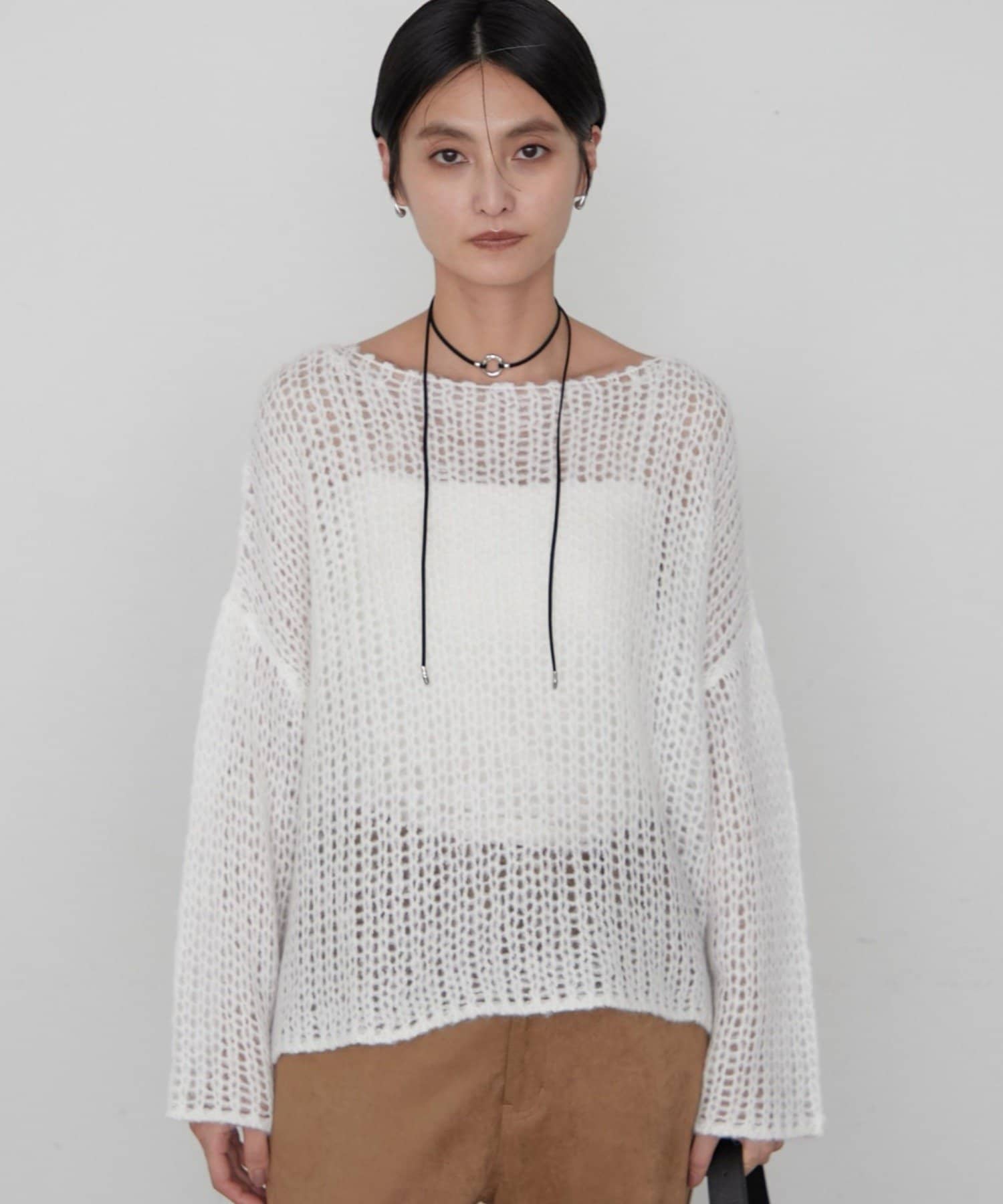 LOUNGEDRESS(ラウンジドレス) 《好評につき再登場！/イージーケア》【earthy_/アーシー】シアーハンドライクニット