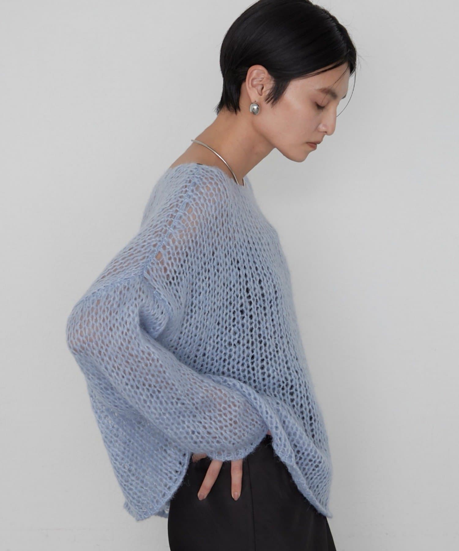 LOUNGEDRESS(ラウンジドレス) 《好評につき再登場！/イージーケア》【earthy_/アーシー】シアーハンドライクニット