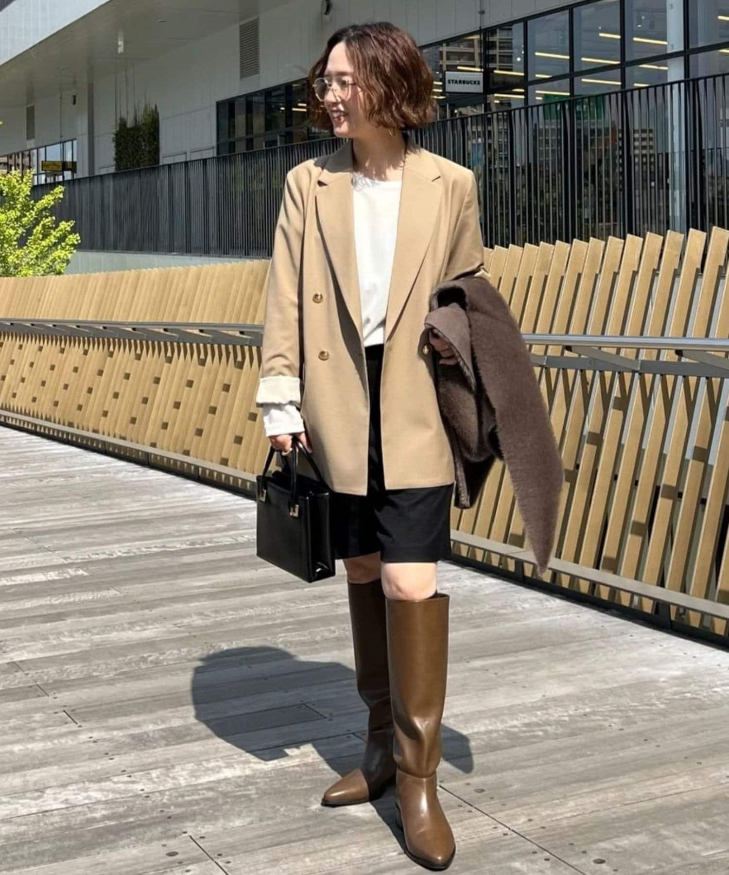 LOUNGEDRESS(ラウンジドレス) 《新色ブラウンが登場！/SNSで話題！/4サイズ展開》ワイドシャフトロングブーツ