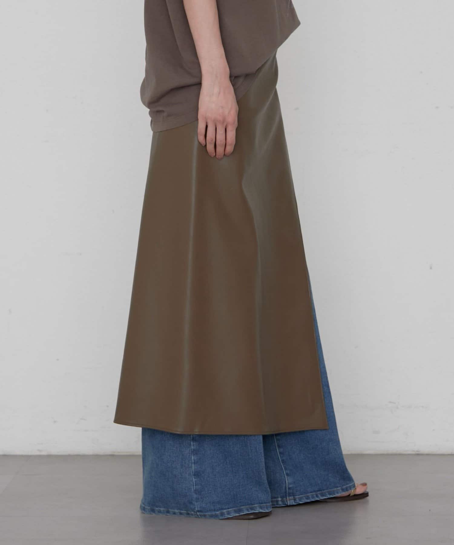 LOUNGEDRESS(ラウンジドレス) フェイクレザーラップスカート